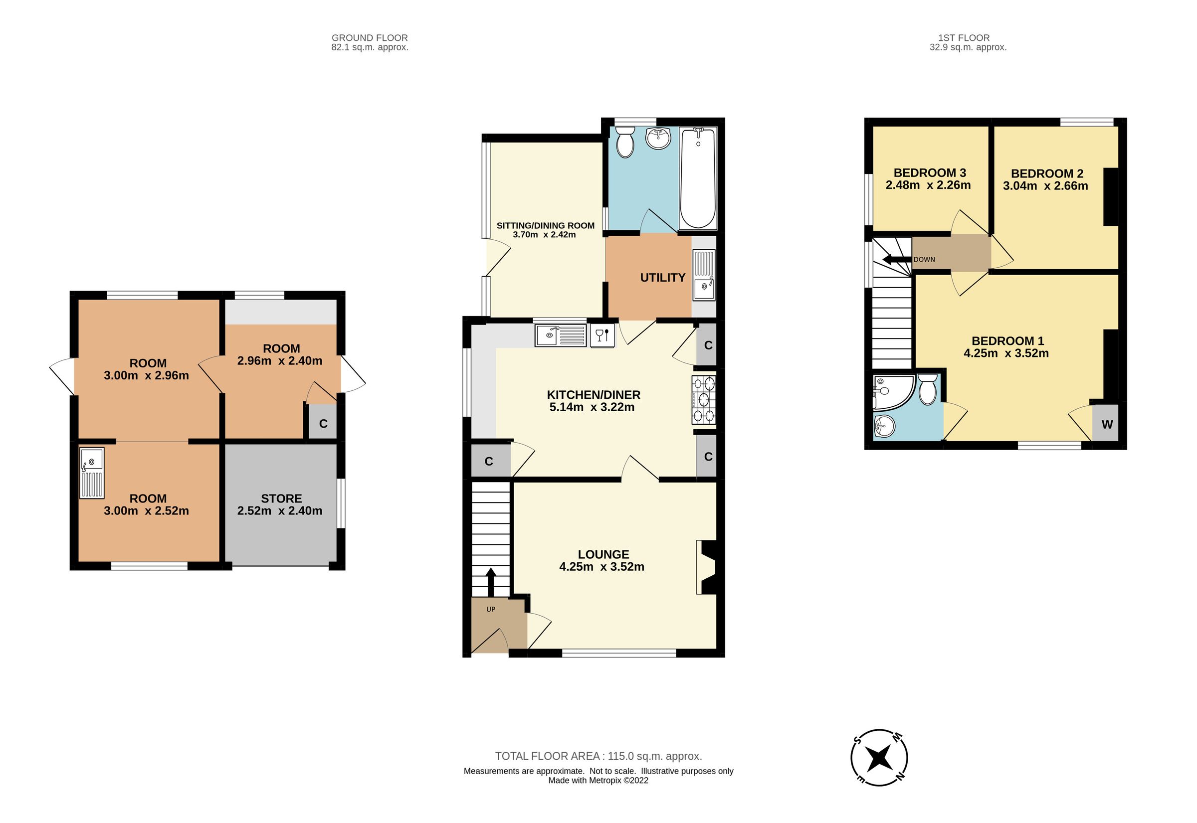 3 bed semidetached house for sale in Calow Green, Chesterfield S44