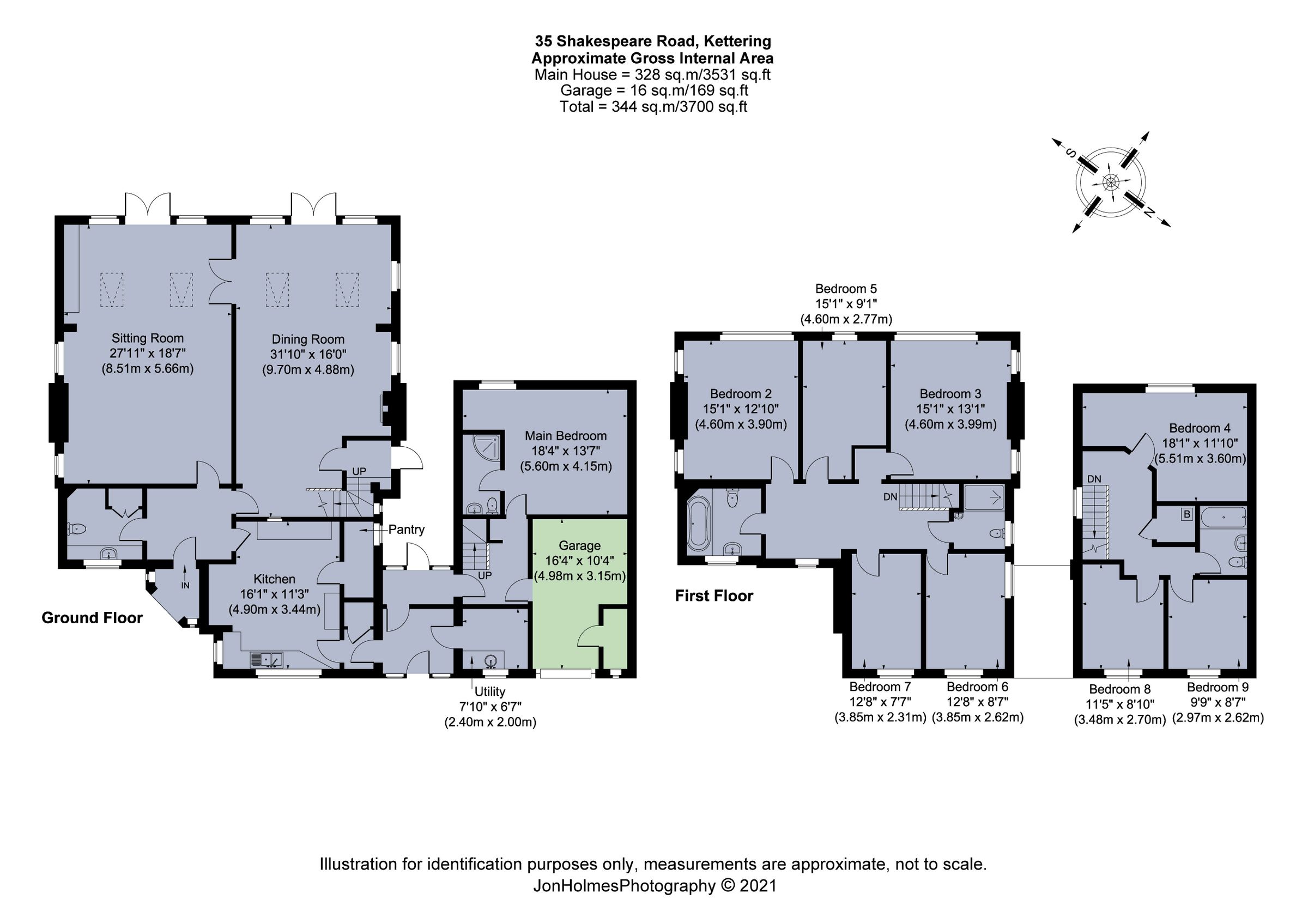 9 bed detached house for sale in Shakespeare Road, Kettering NN16 Zoopla