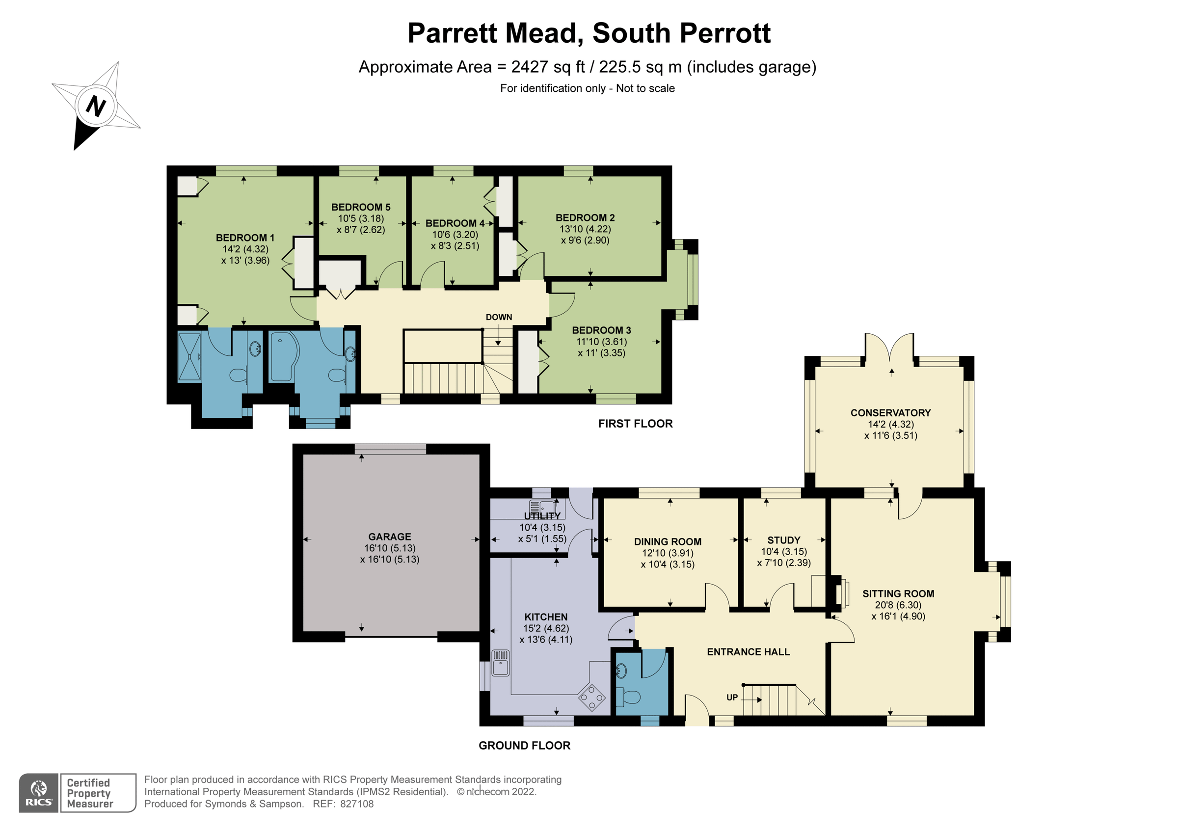 5 bed detached house for sale in Parrett Mead, South Perrott