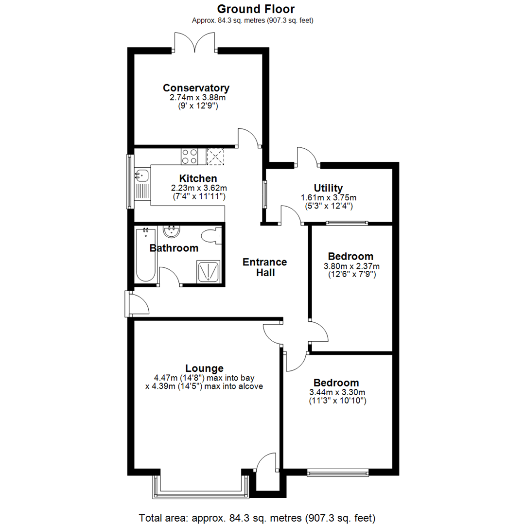 2 bed semidetached bungalow for sale in Ansley Road, Stockingford
