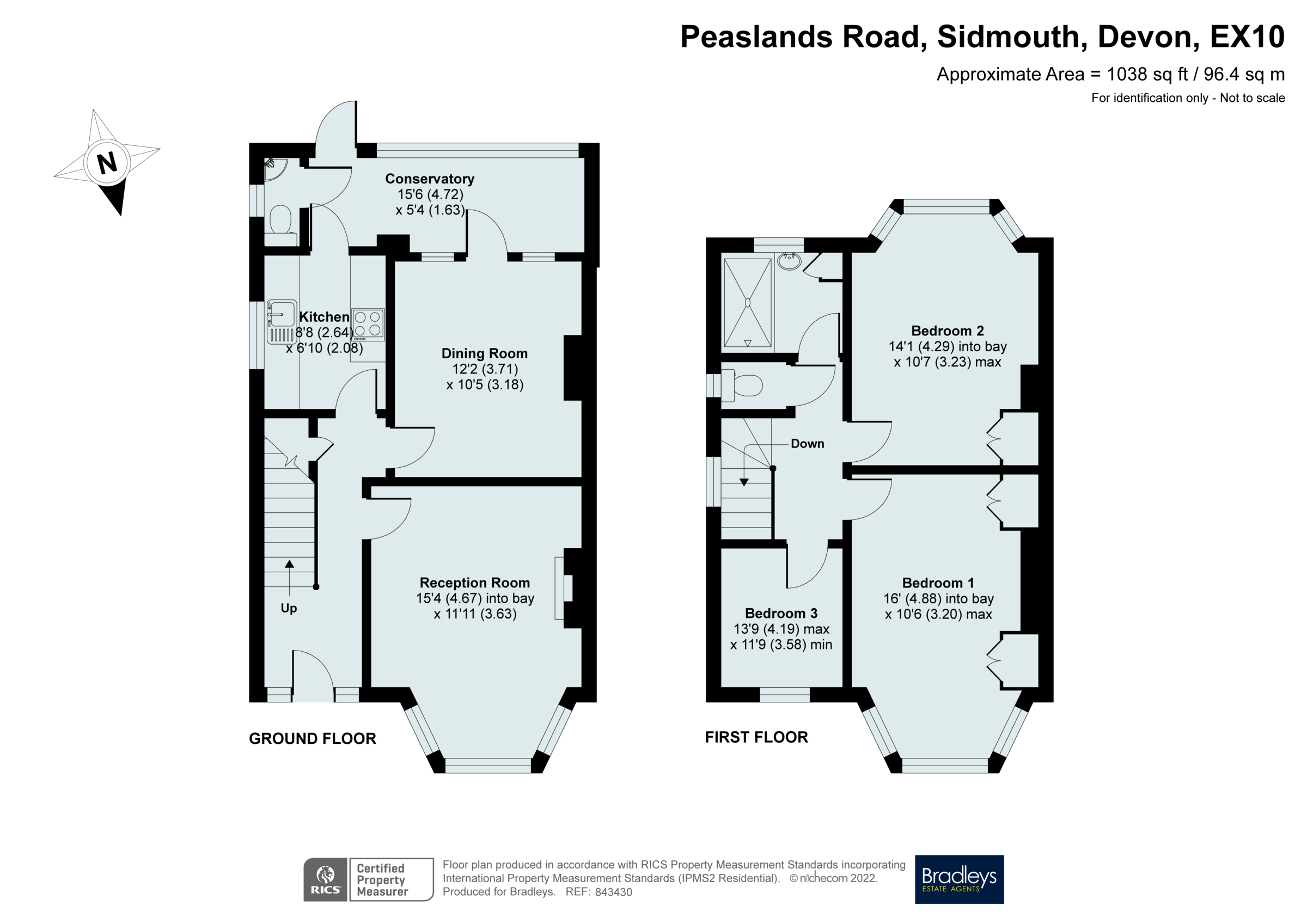 3 bed semidetached house for sale in Peaslands Road, Sidmouth, Devon