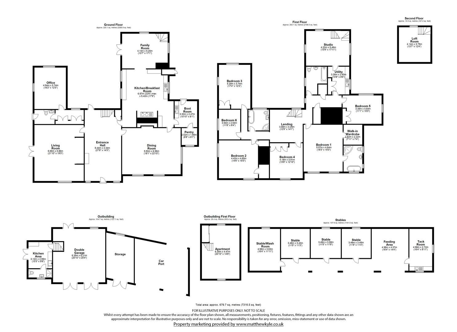 7 bed detached house for sale in Canfield Road, Takeley,