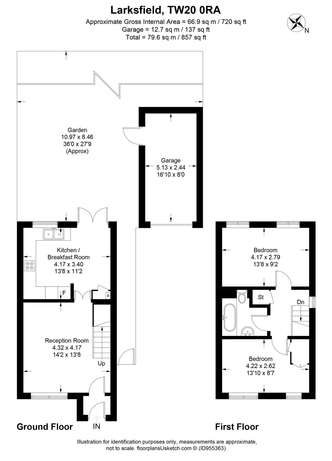 2 bed end terrace house for sale in Larksfield, Englefield Green TW20