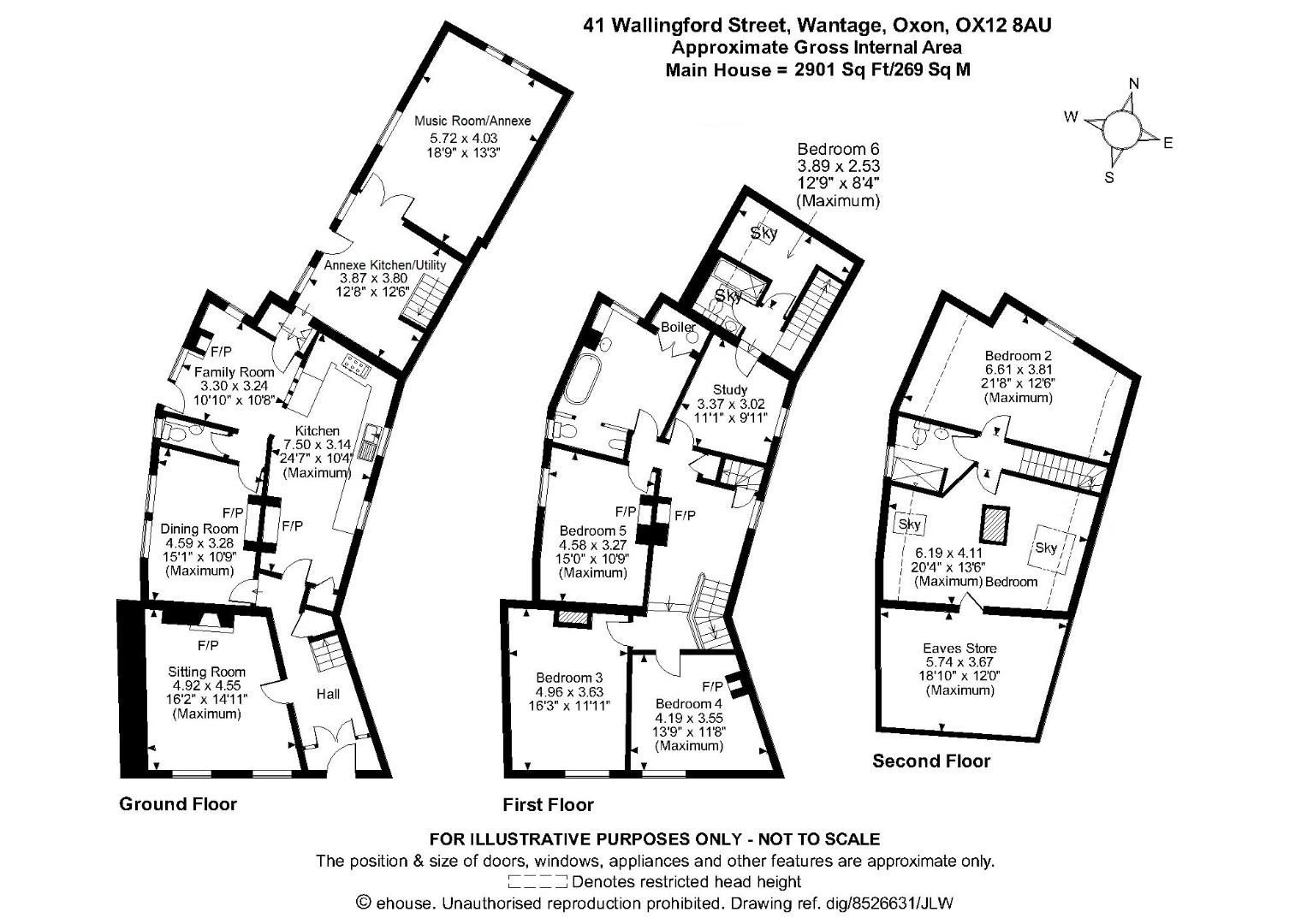 5 bed town house for sale in Common View, Main Street, Grove, Wantage