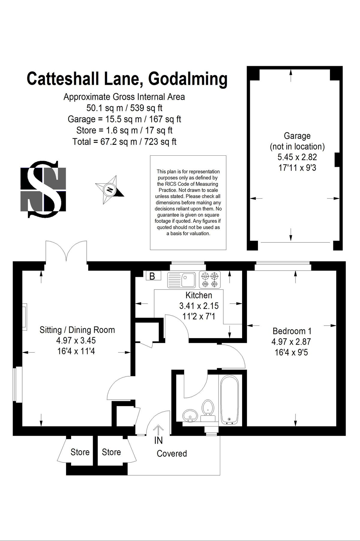 1 bed flat to rent in Grange Close, Godalming GU7 Zoopla