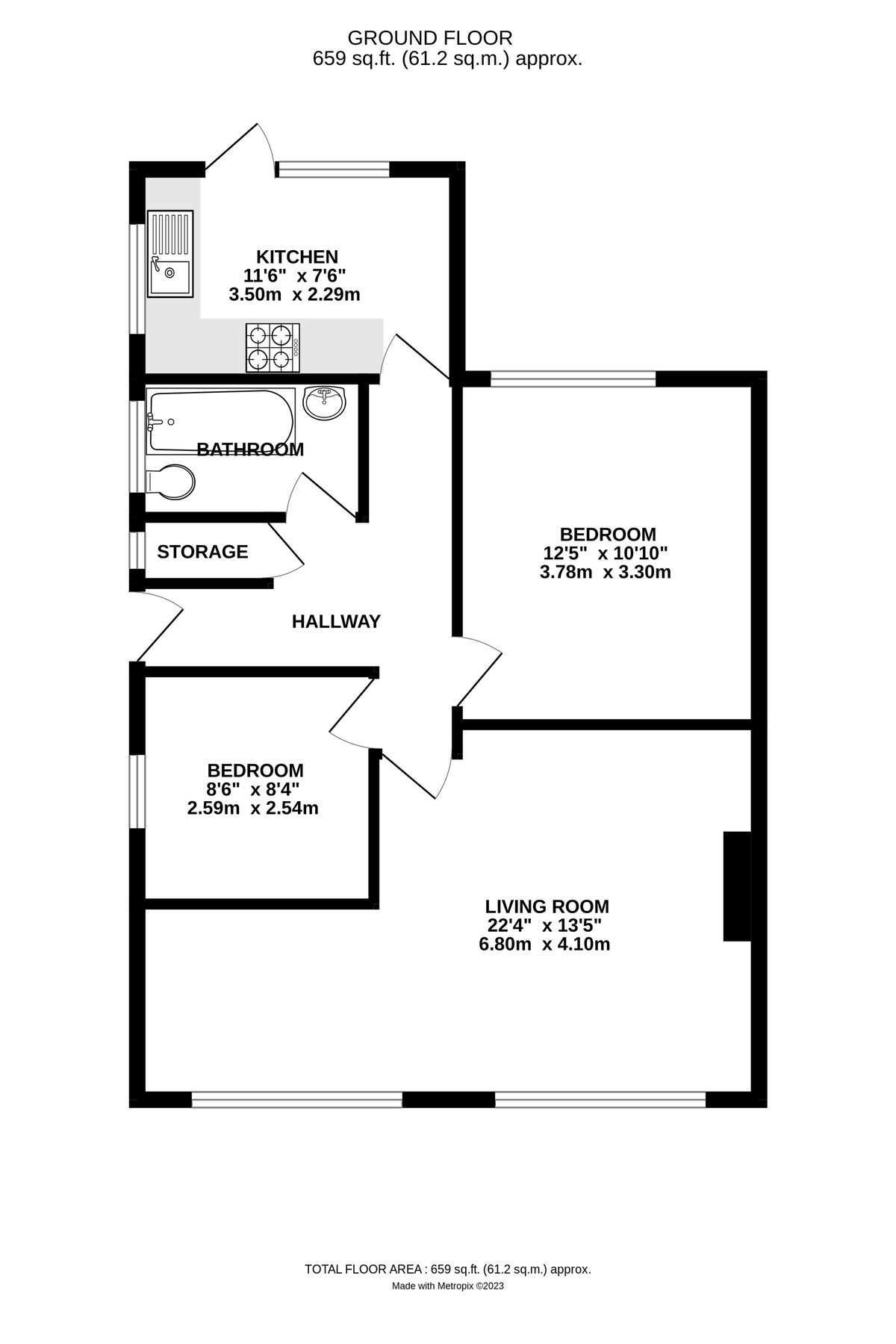 2 bed bungalow for sale in Chantryfield Road, Angmering, West Sussex