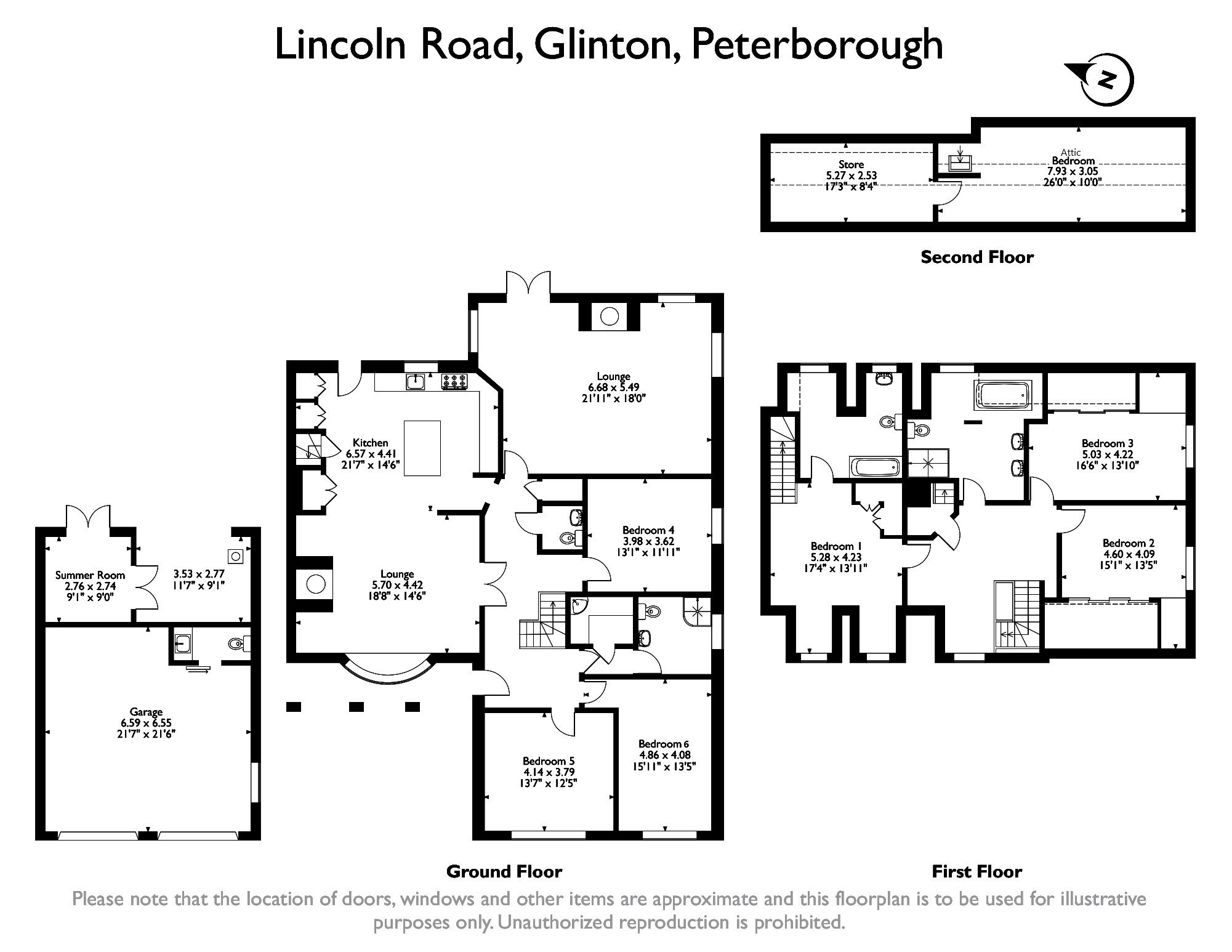 6 bed detached house for sale in Lincoln Road, Glinton, Peterborough