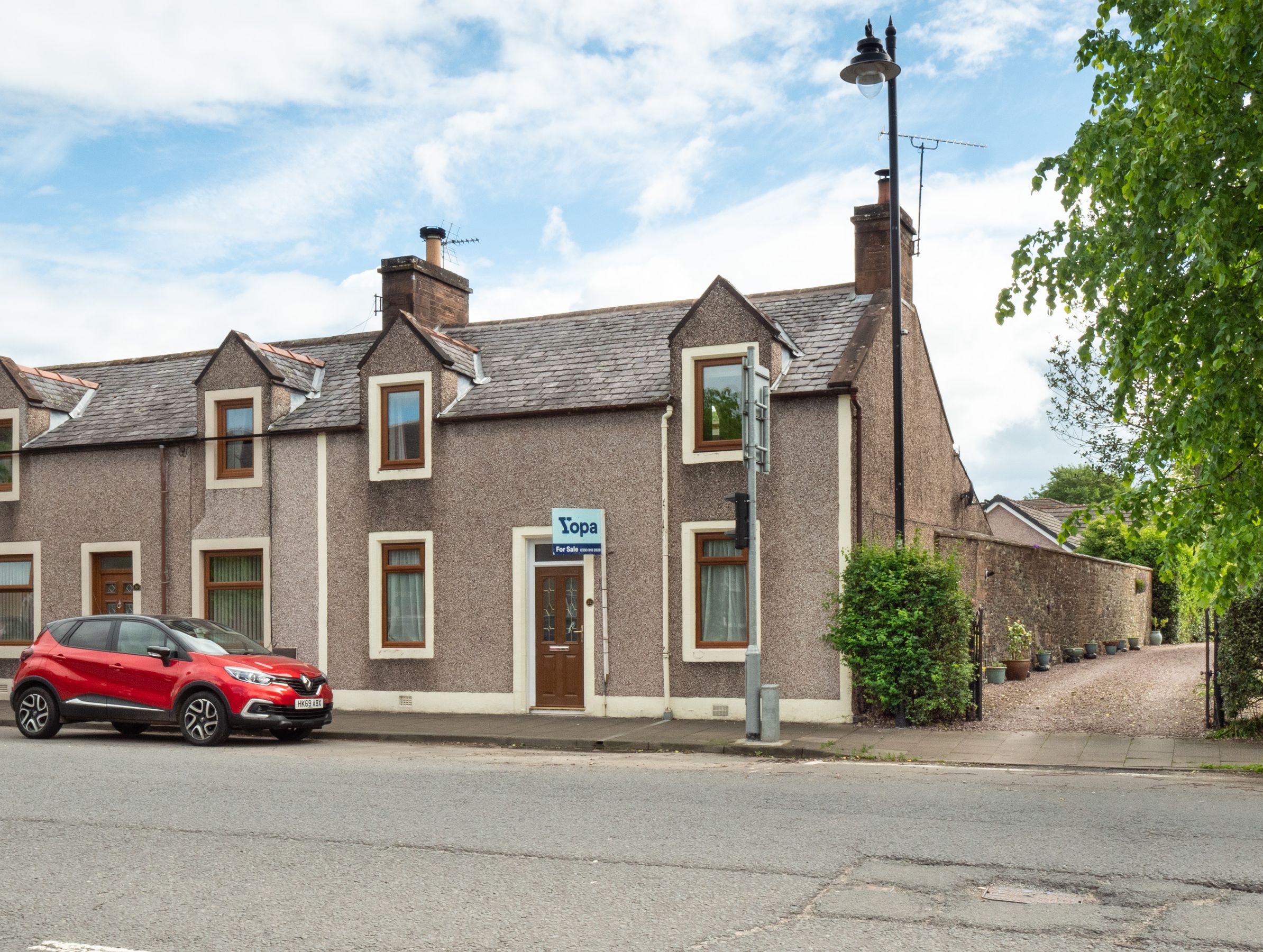 3 bed terraced house for sale in High Street, Lochmaben, Lockerbie DG11
