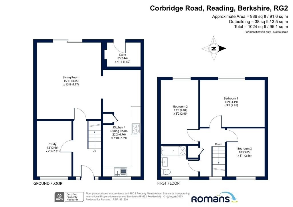 3 bed terraced house for sale in Corbridge Road, Reading, Berkshire RG2