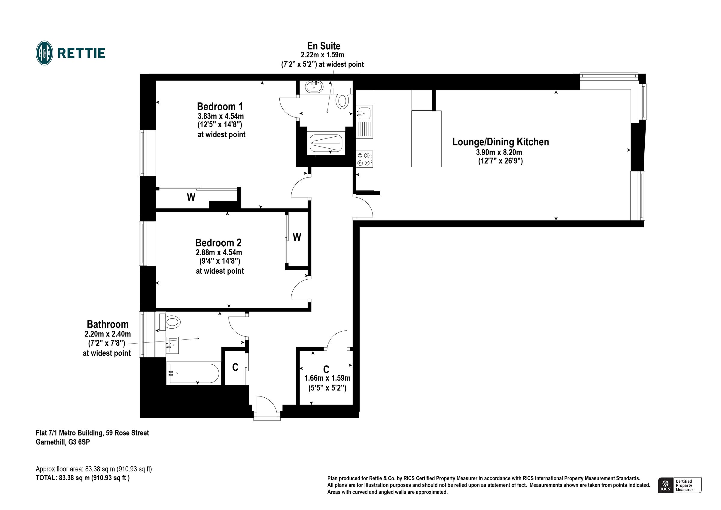 2 bed flat for sale in Rose Street, Glasgow G3 Zoopla