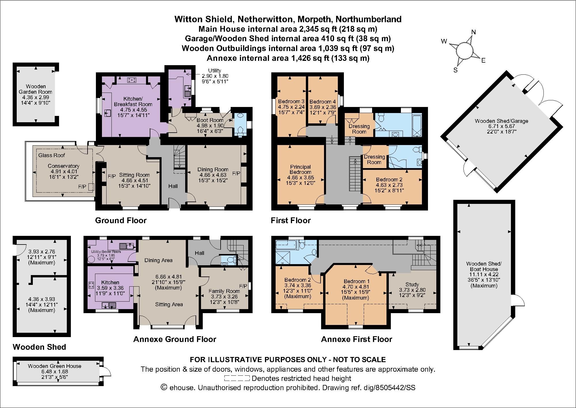 7 bed detached house for sale in Netherwitton, Morpeth, Northumberland