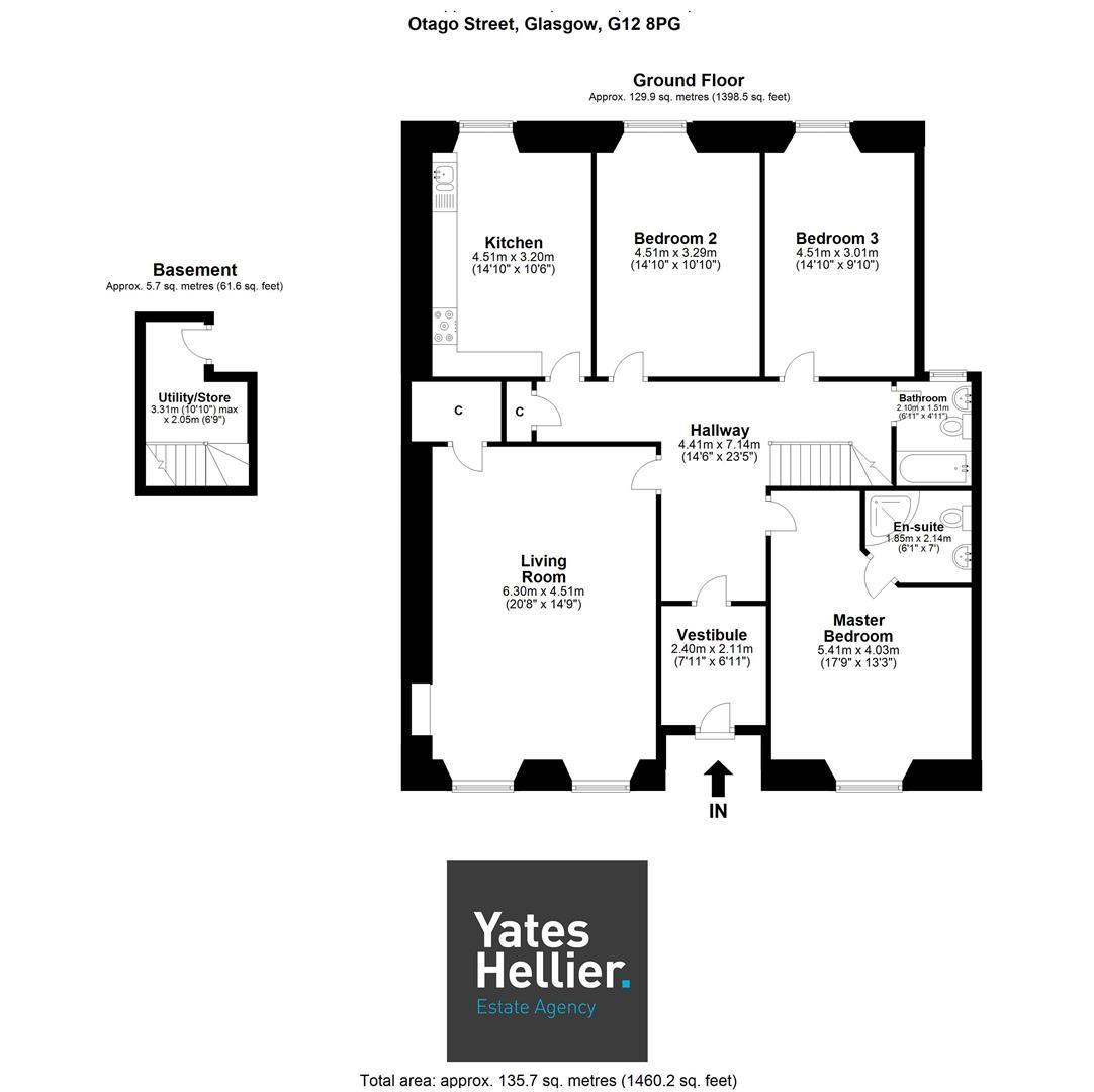 3 bed flat for sale in Main Door, 48 Otago Street, Hillhead, Glasgow