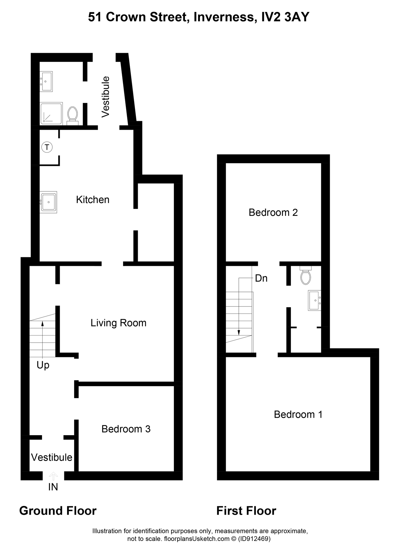 3 bed semidetached house for sale in Crown Street, Crown, Inverness
