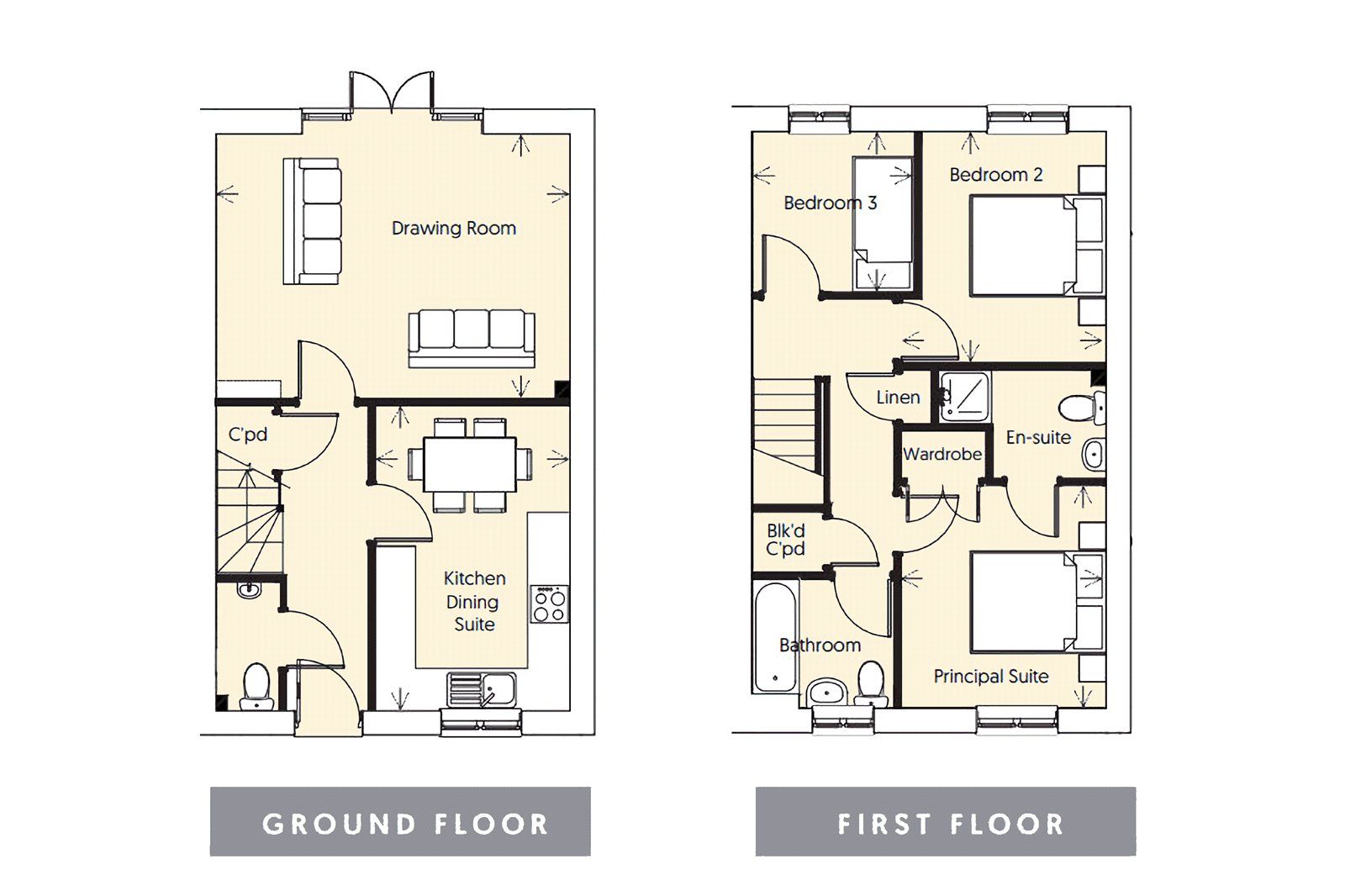 New home, 3 bed detached house for sale in Brookthorpe Park