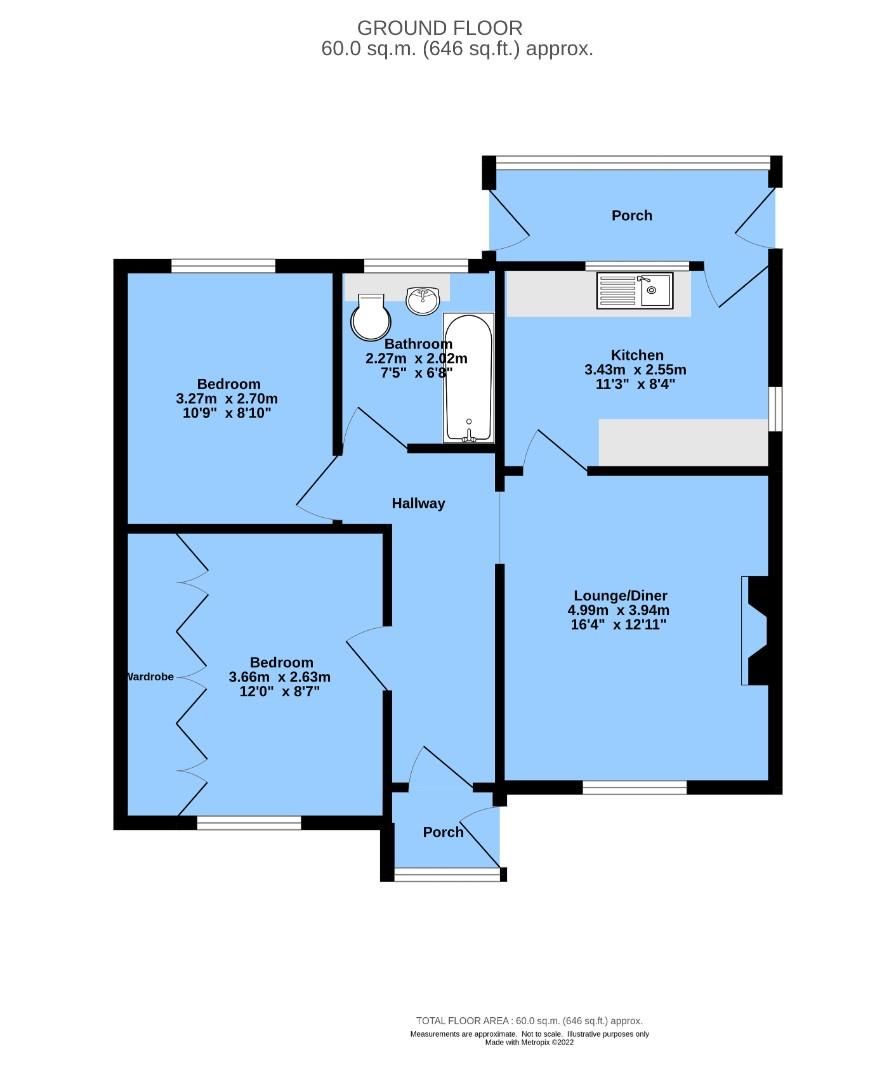 2 bed semidetached bungalow to rent in Bolsover Road, Shuttlewood, Chesterfield S44 Zoopla