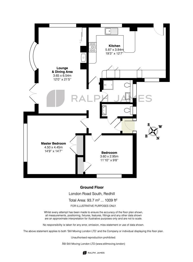 2 bed property for sale in London Road South, Merstham, Redhill RH1
