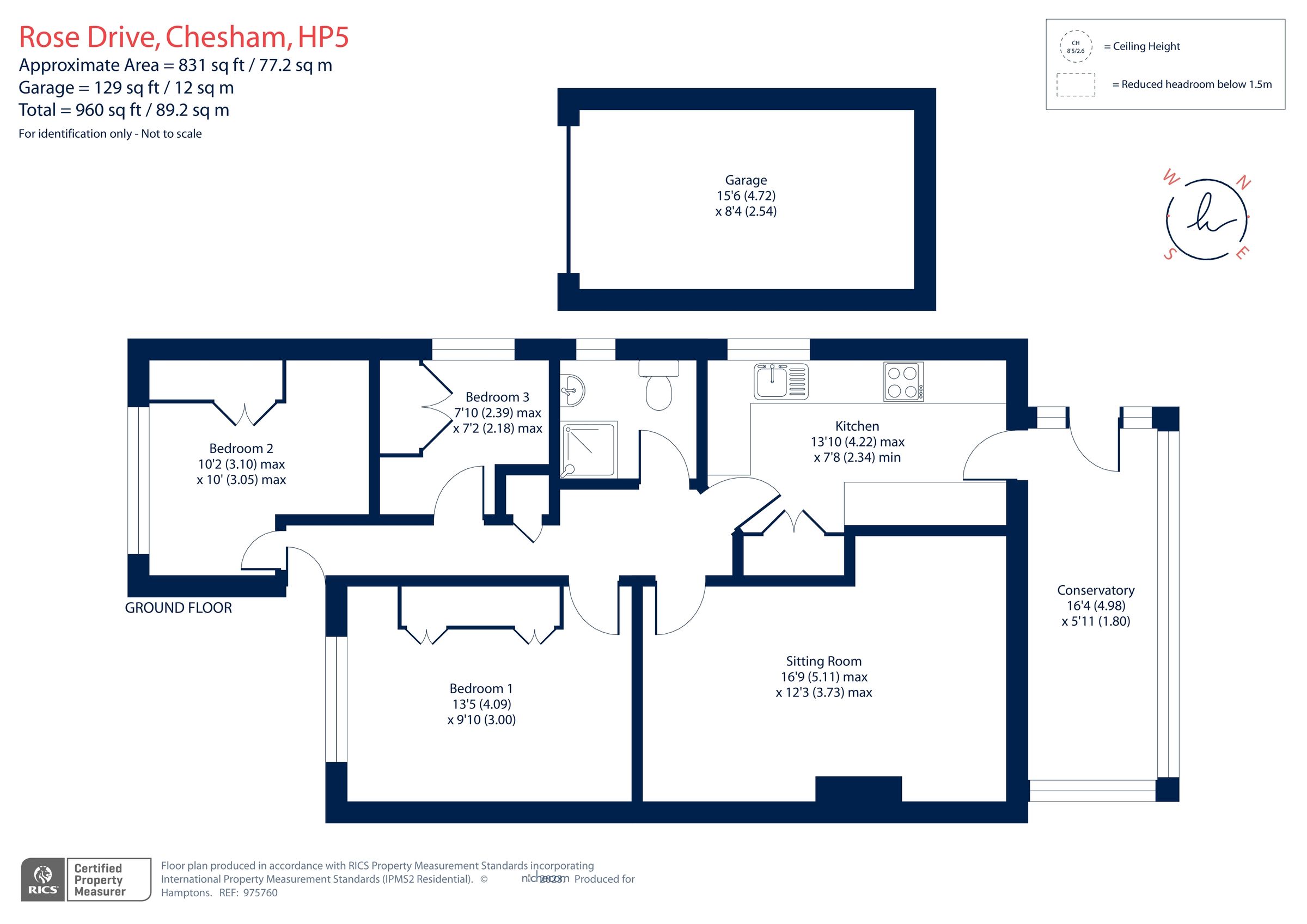 3 bed bungalow for sale in Rose Drive, Chesham, Buckinghamshire HP5