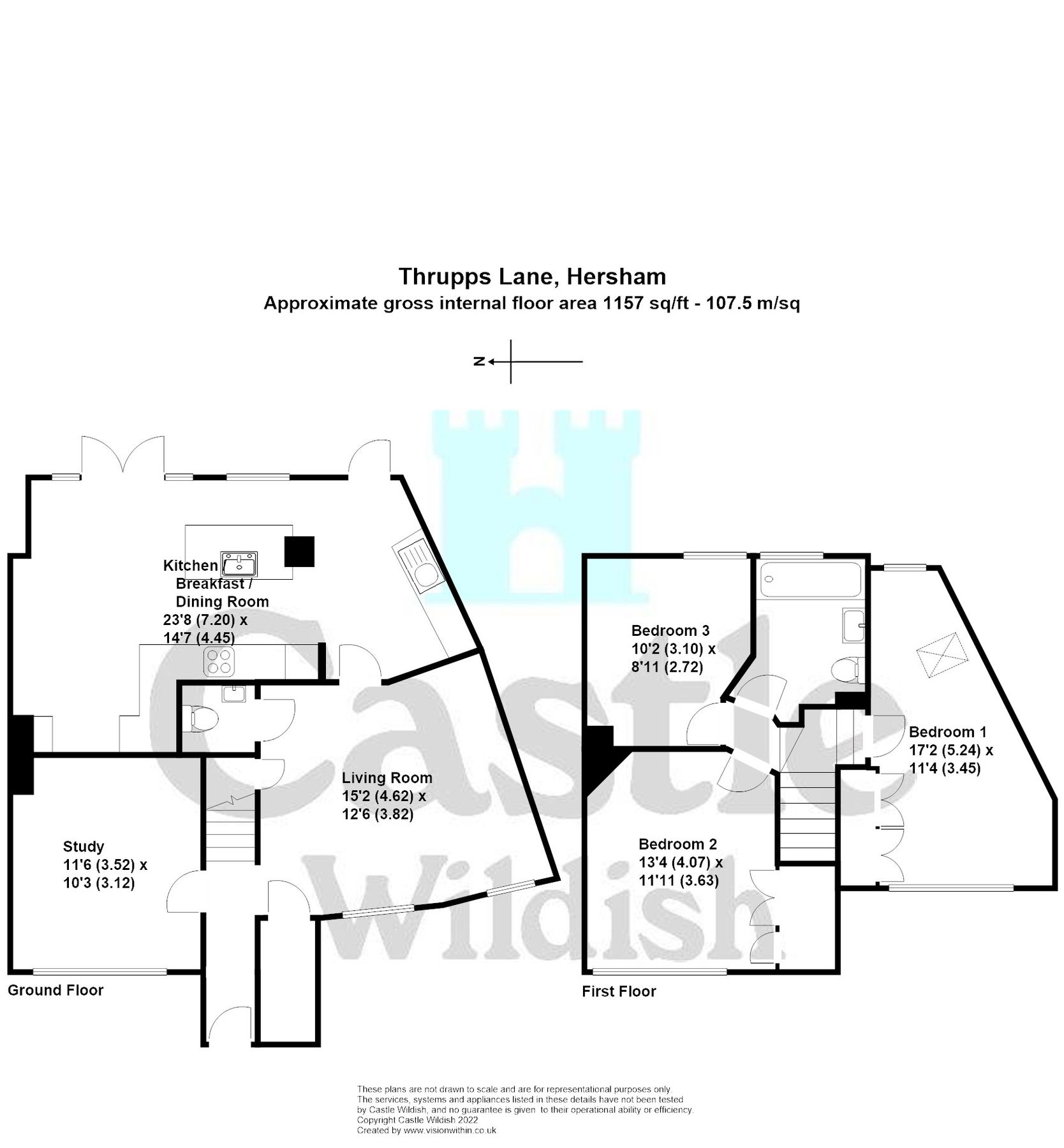 3 bed semidetached house for sale in Thrupps Lane, Hersham, Surrey
