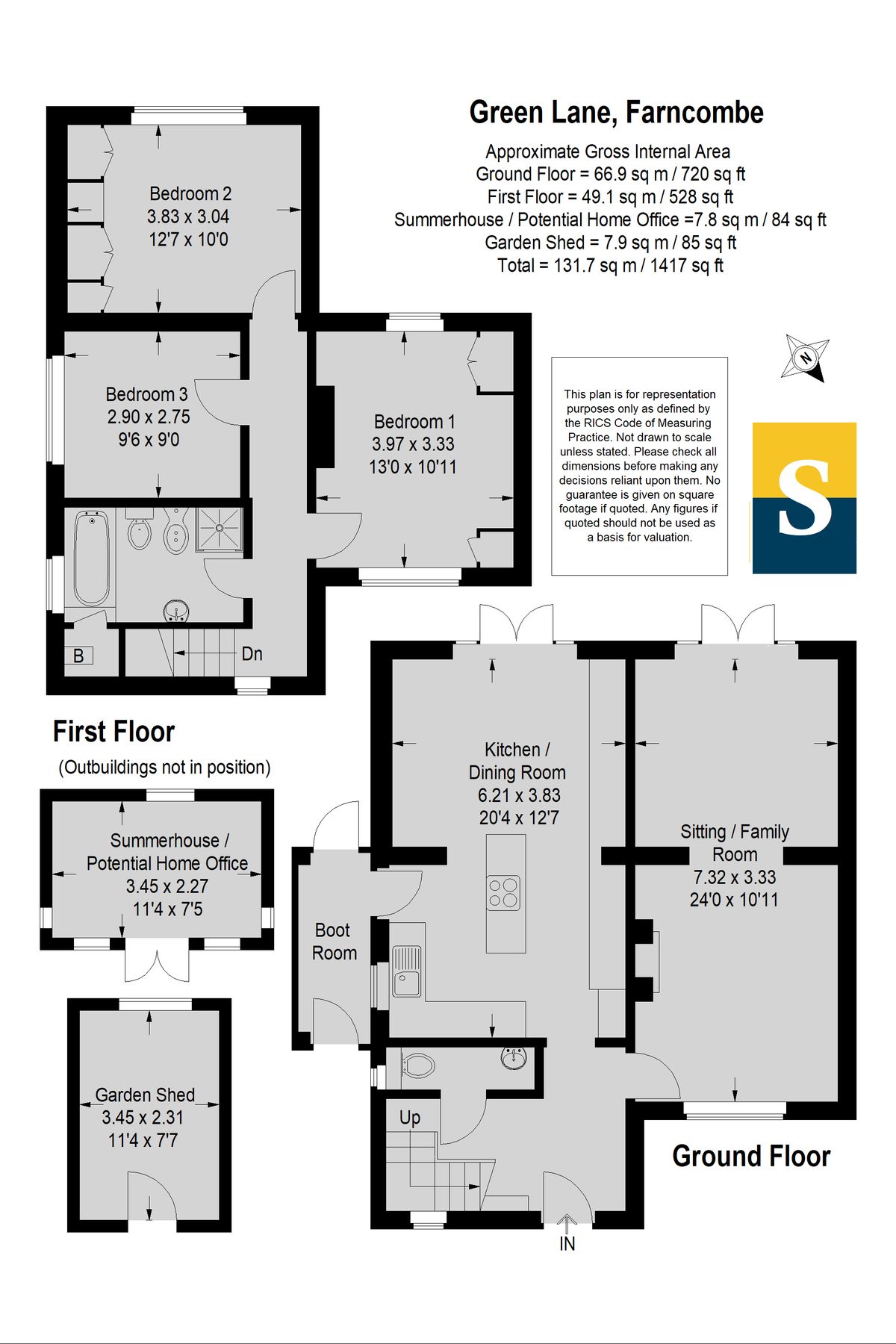 3 bed semidetached house for sale in Surrey GU7 Zoopla