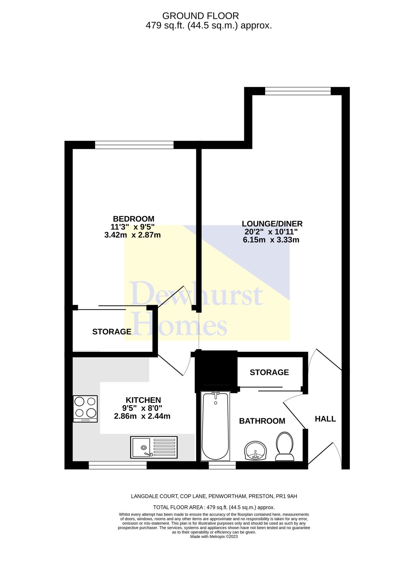 1 bed flat to rent in Langdale Court, Cop Lane, Penwortham, Lancashire