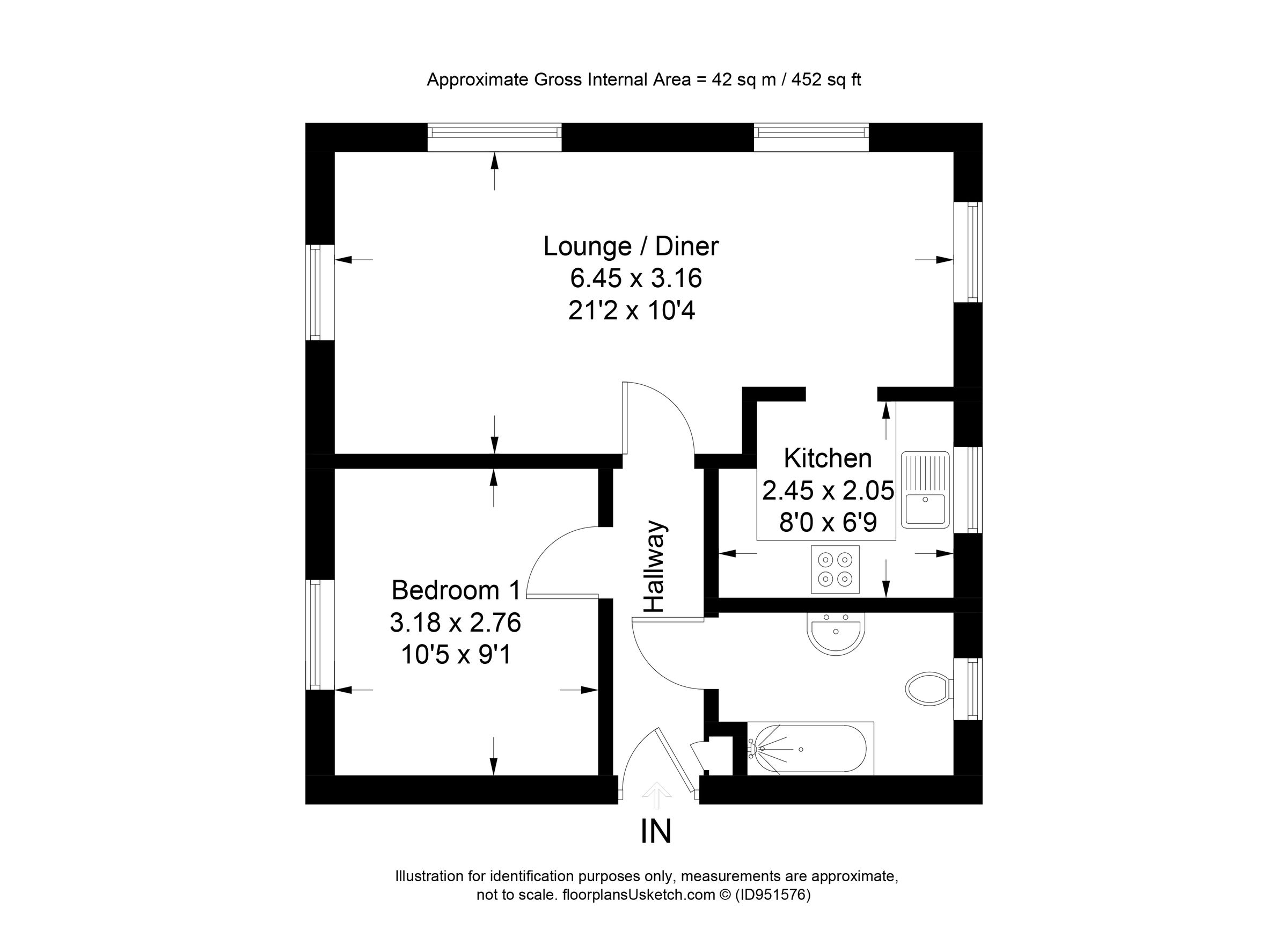 1 bed flat to rent in Luton Road, Dunstable, Bedfordshire LU5 Zoopla