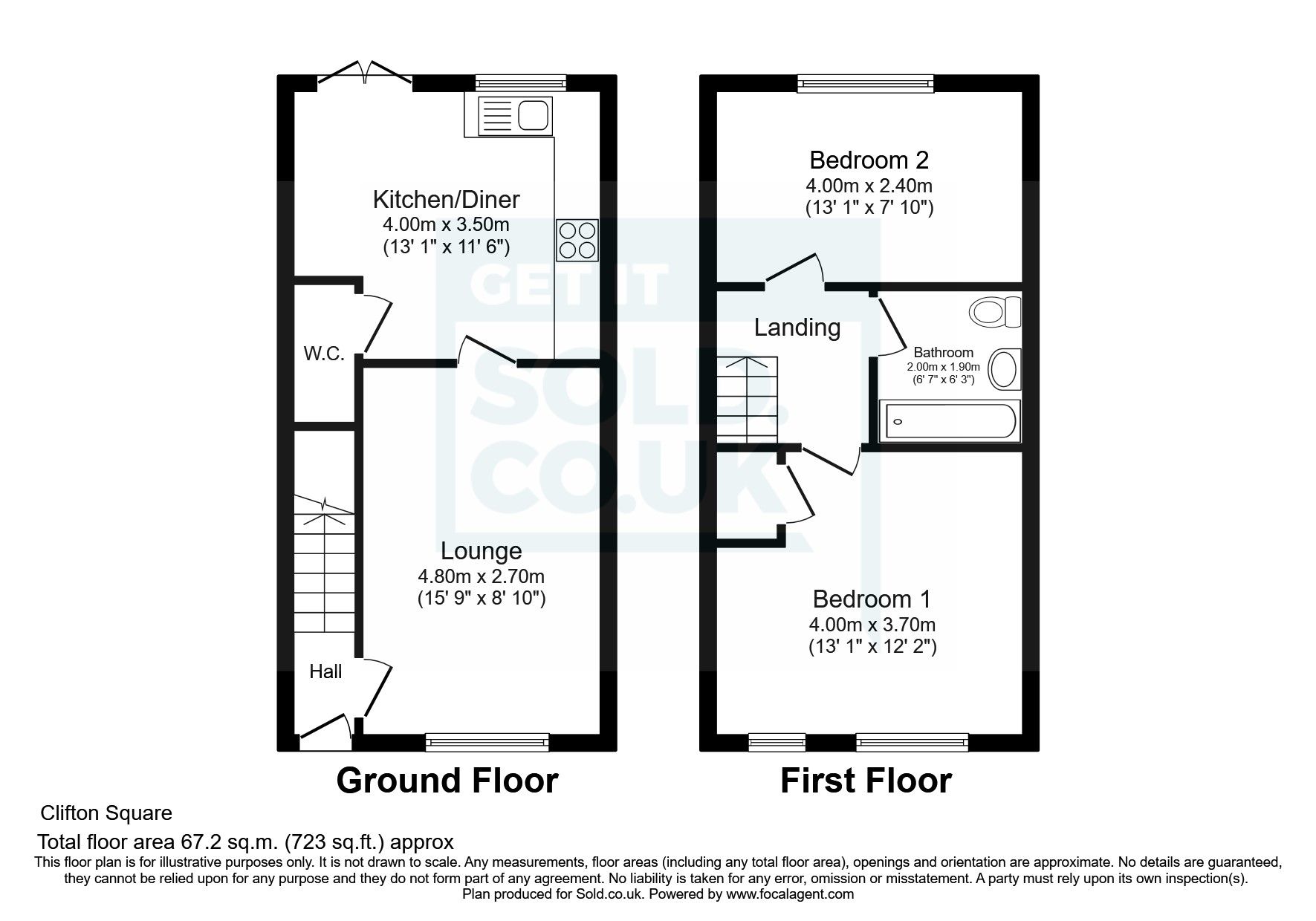 2 bed end terrace house for sale in Clifton Square, Burnley, Lancashire