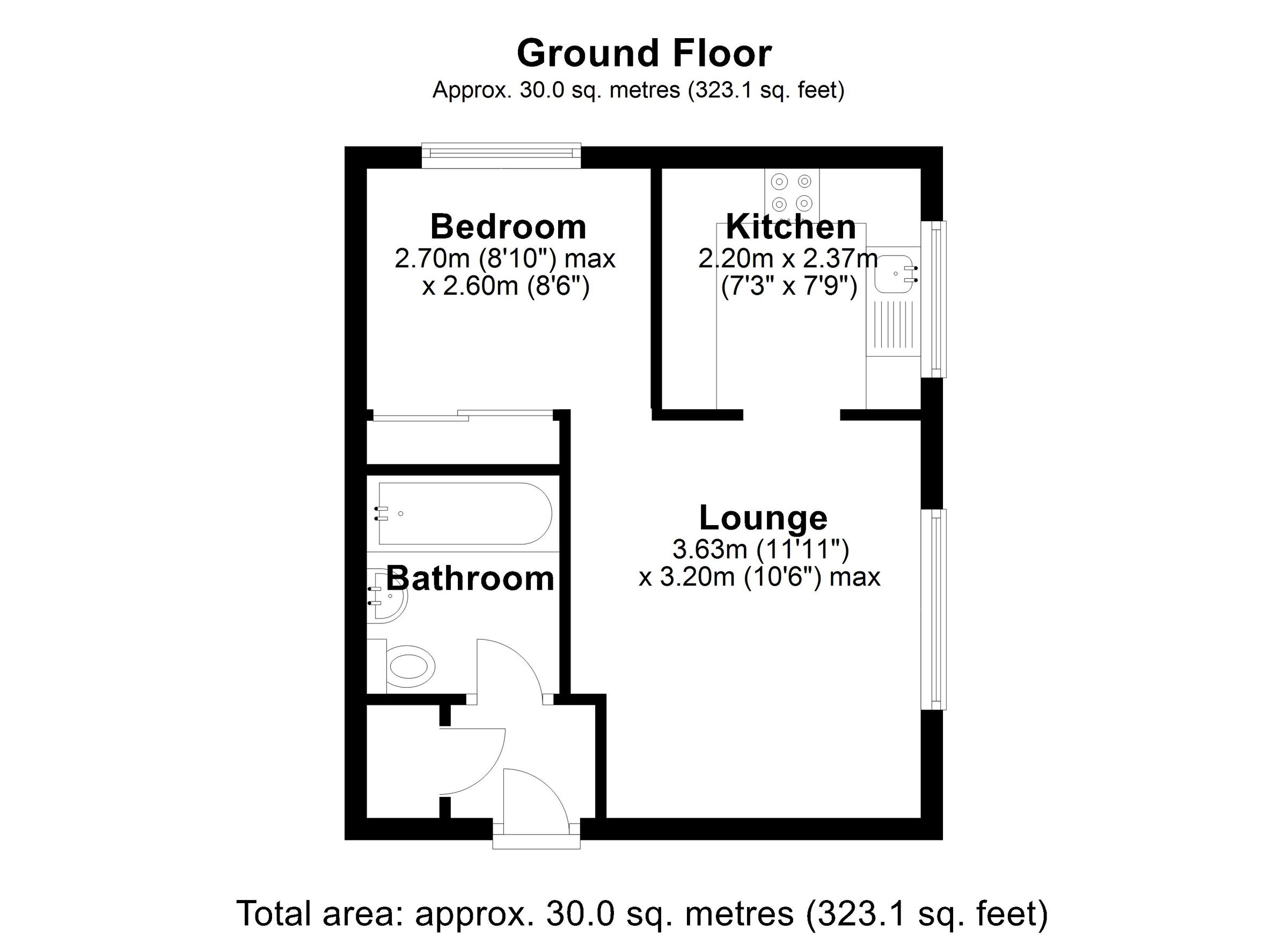 Studio to rent in Redford Close, Feltham TW13 Zoopla