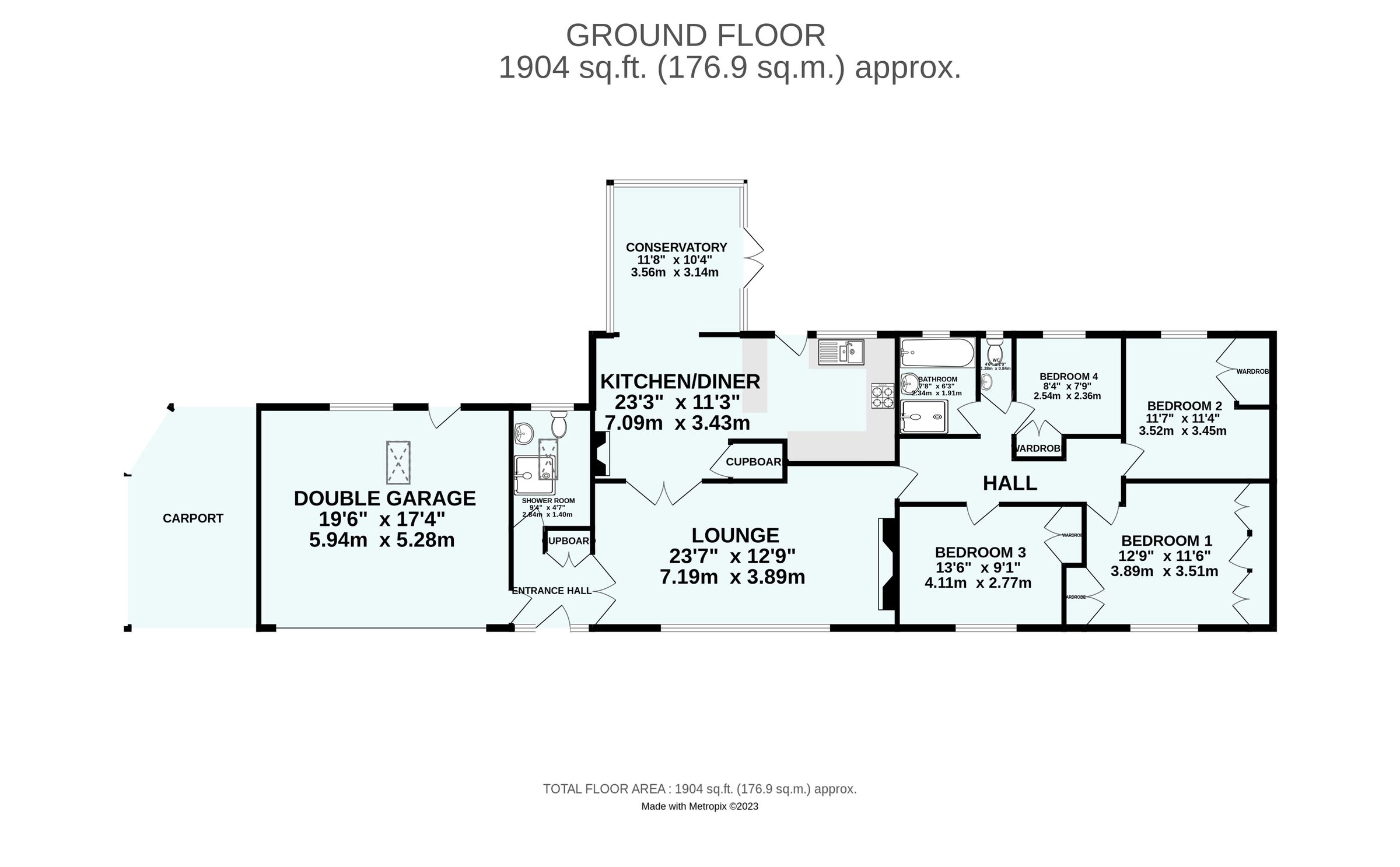 4 bed detached bungalow for sale in Osborne Parc, Helston, Cornwall