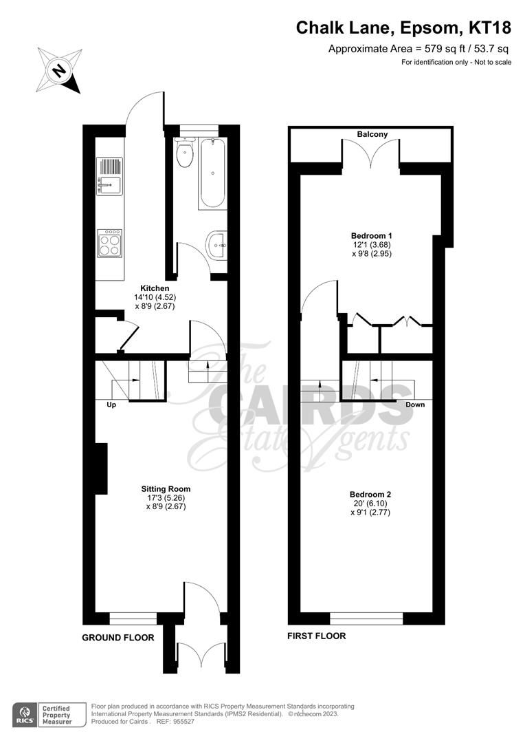 2 bed terraced house for sale in Chalk Lane, Epsom KT18 Zoopla