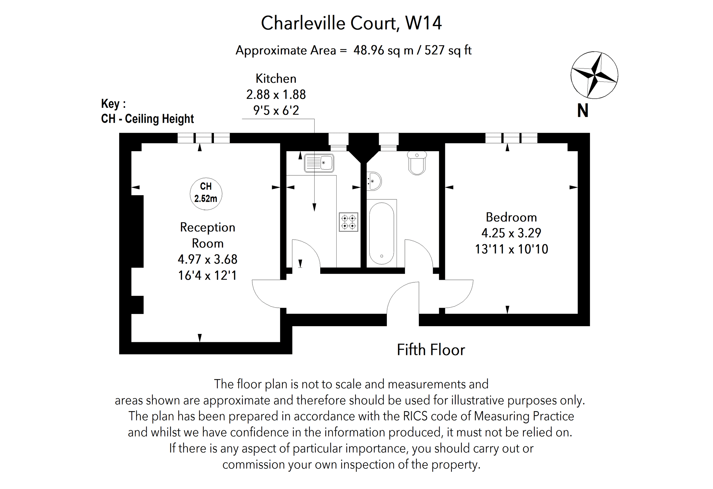1 bed flat to rent in Charleville Court, Charleville Road, London W14