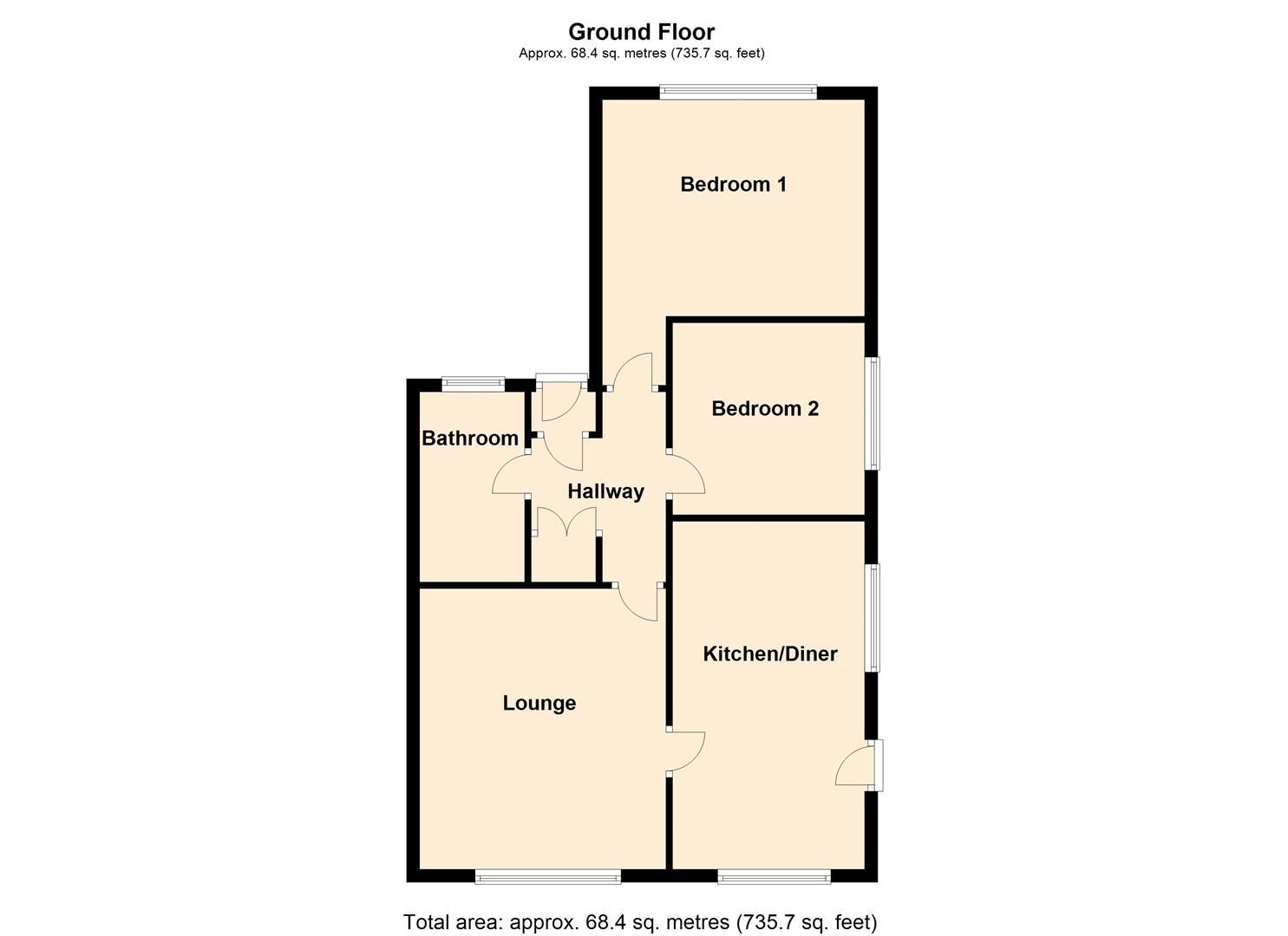 2 bed detached bungalow for sale in Southwell Road East, Rainworth