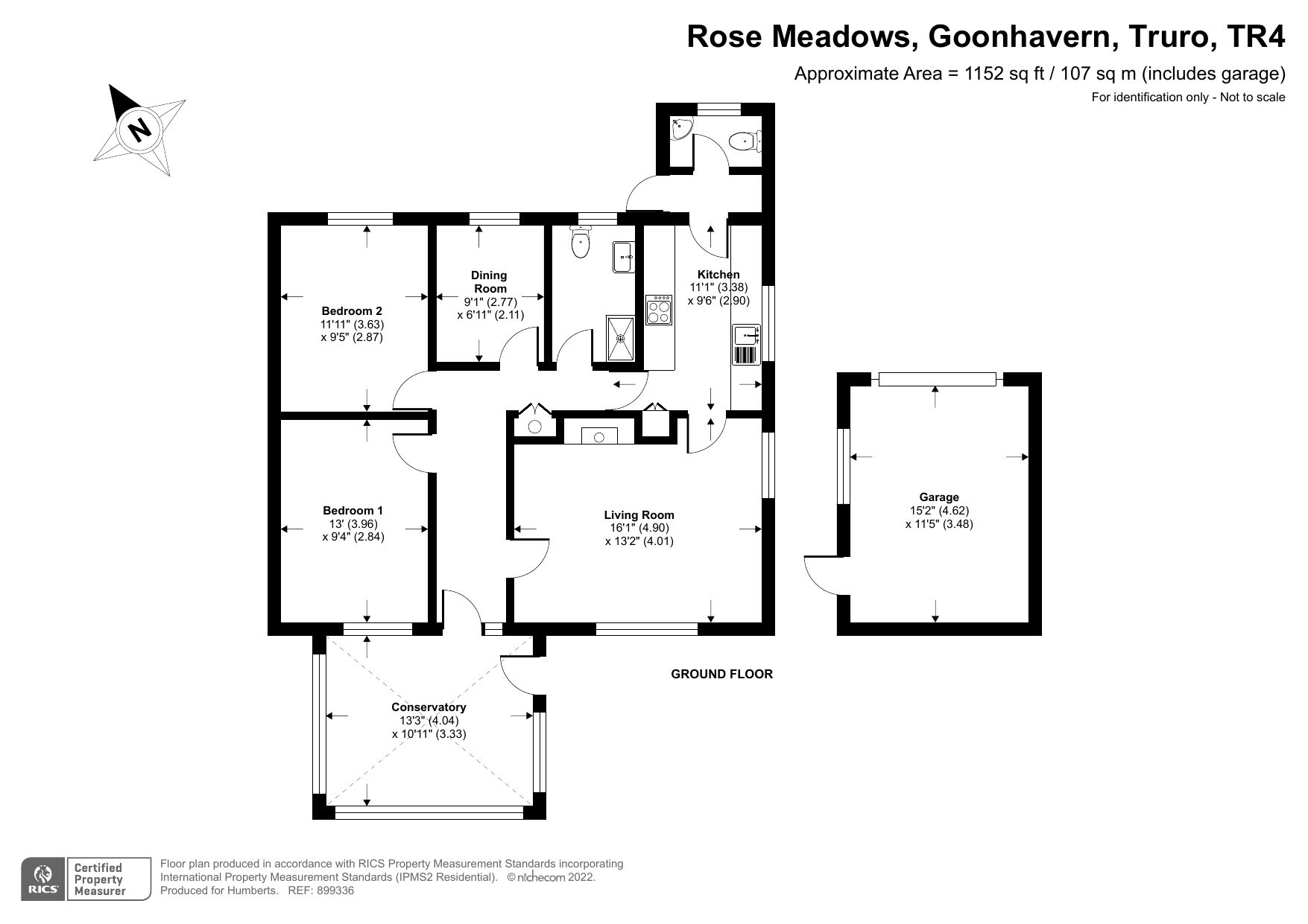 3 bed bungalow for sale in Rose Meadows, Goonhavern, Truro, Cornwall