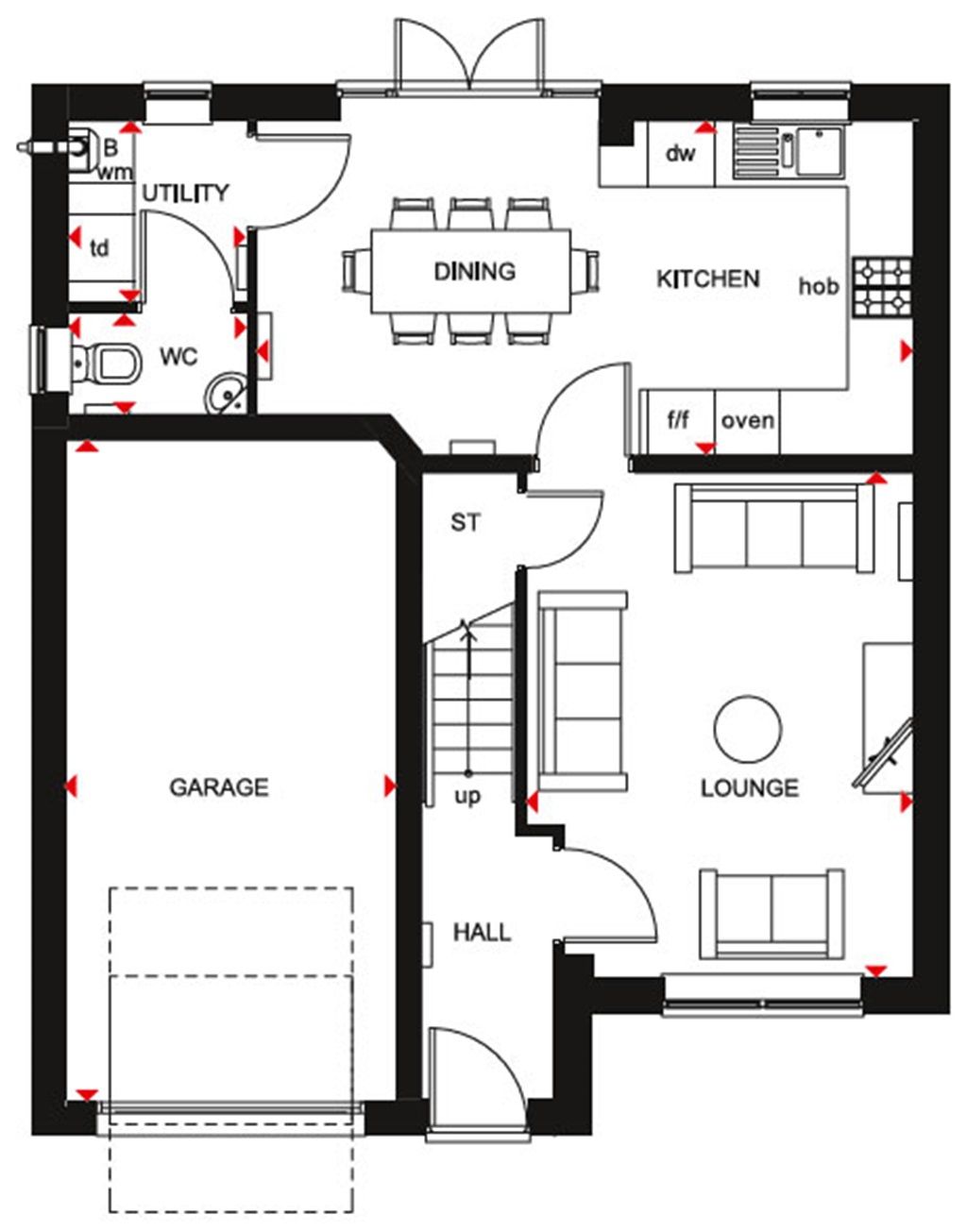New home, 4 bed detached house for sale in "Kennford" at Stone Road