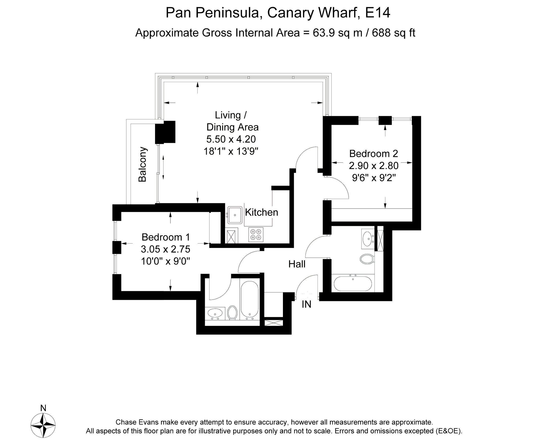 2 bed flat to rent in East Tower, Pan Peninsula, Canary Wharf E14 Zoopla