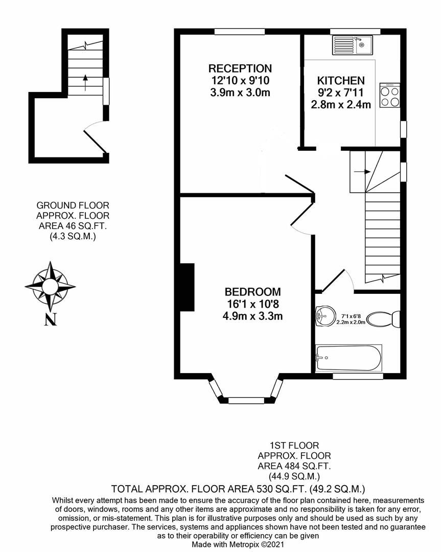 1 bed flat to rent in Walton Street, Walton On The Hill, Tadworth KT20