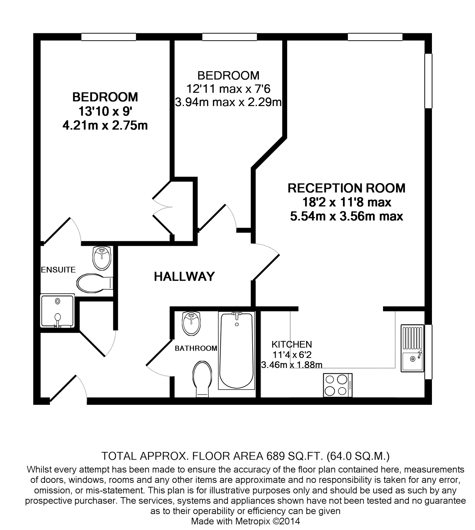 2 bed flat to rent in Fox Court, Fox Lane North, Chertsey, Surrey KT16