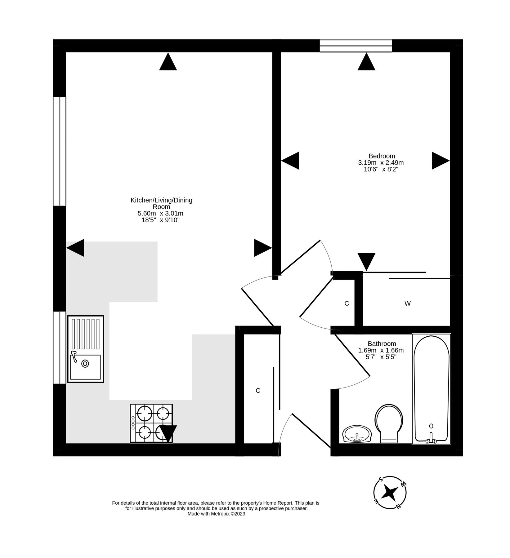 1 bed end terrace house for sale in Flat 1, 6, North Greens, Edinburgh