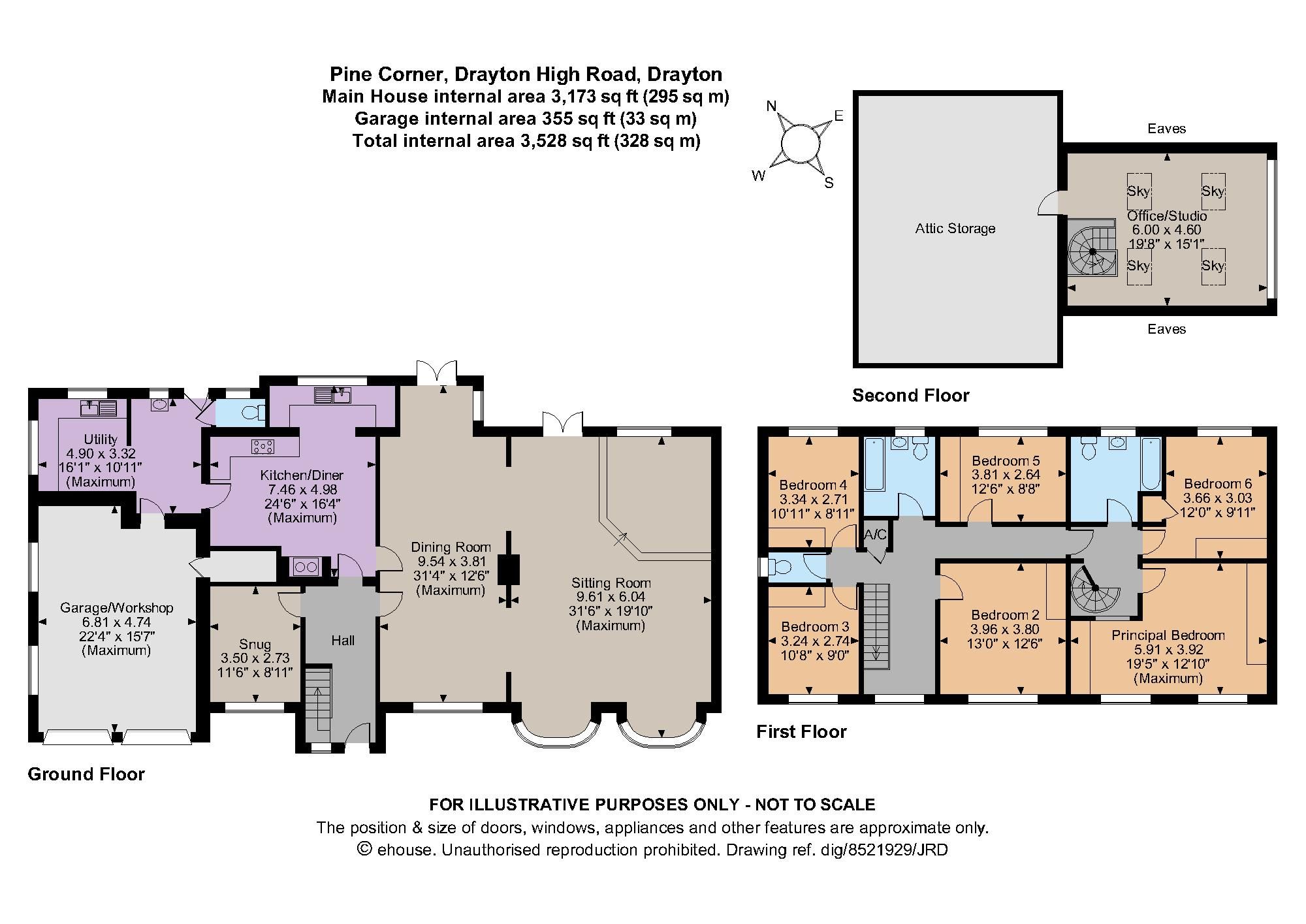 6 bed detached house for sale in Drayton High Road, Drayton, Norwich