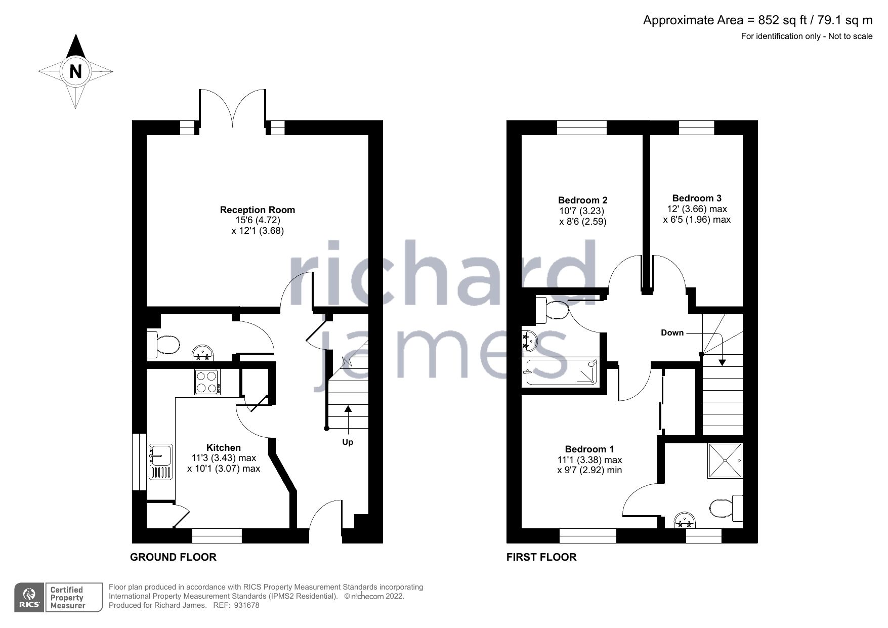 3 bed semidetached house for sale in Moses Mead, Ridgeway Farm