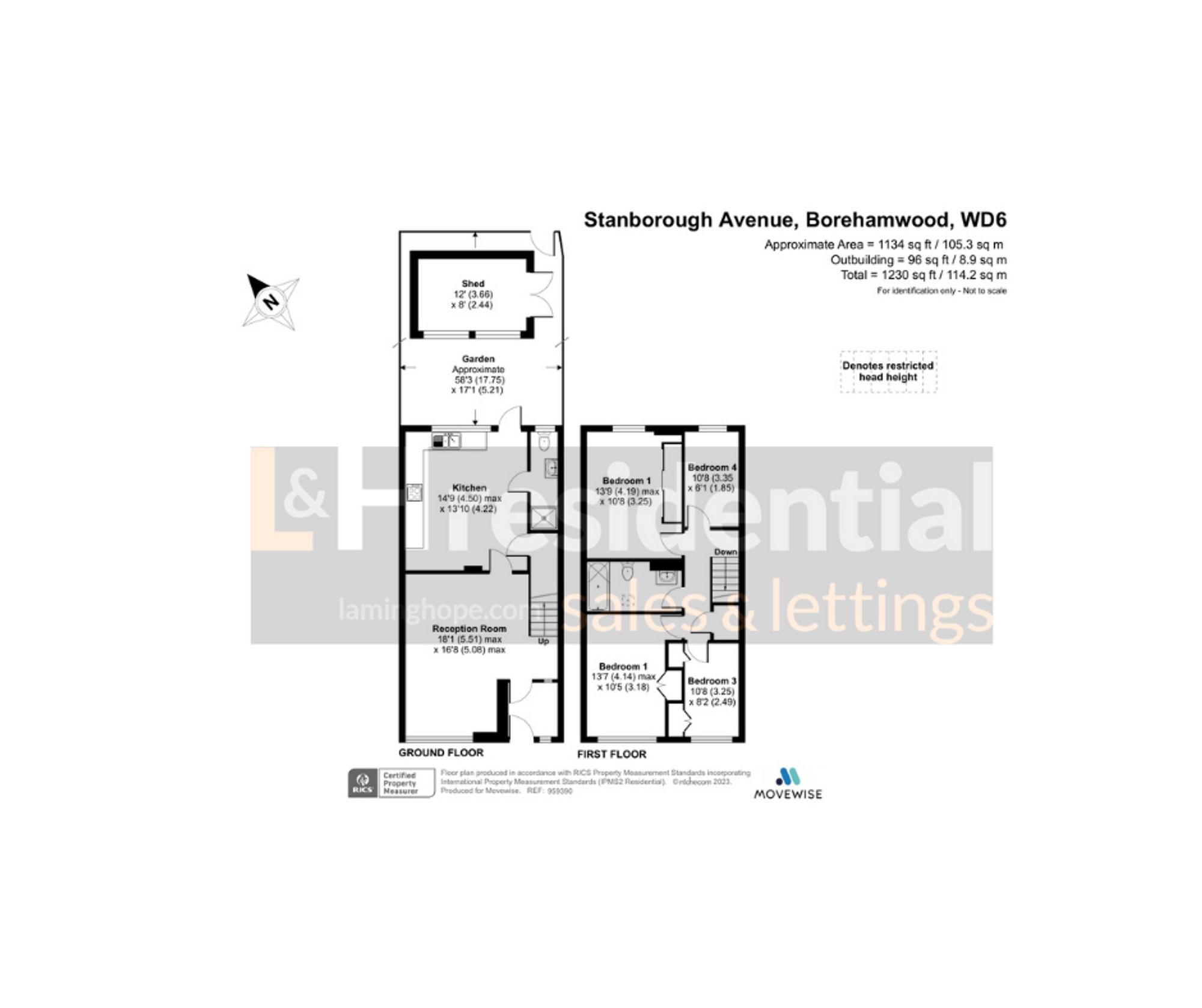 4 bed terraced house for sale in Stanborough Avenue, Borehamwood WD6