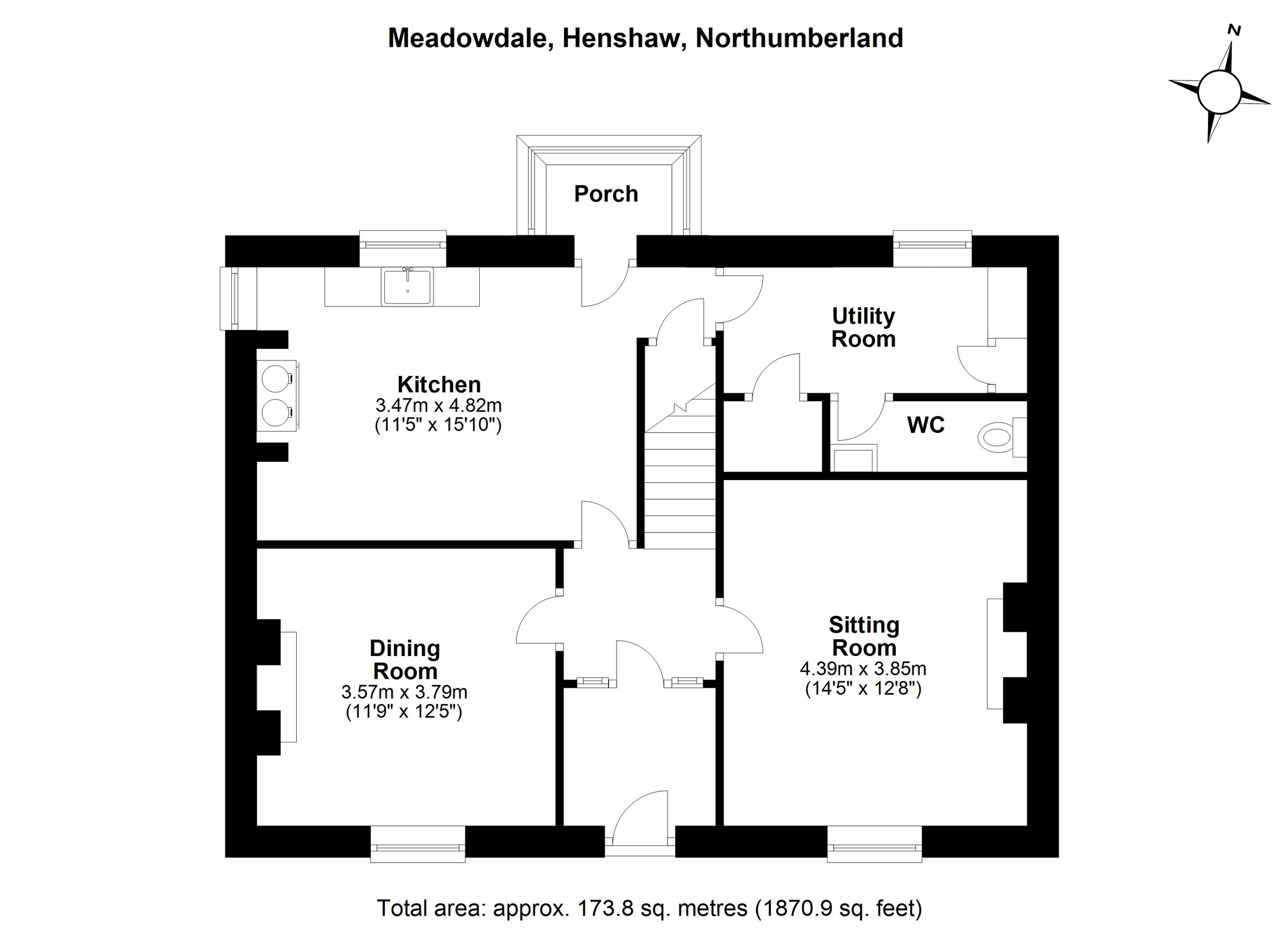 4 bed detached house for sale in Meadowdale, Henshaw, Hexham