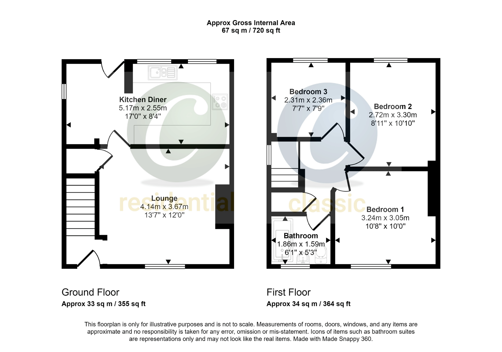 3 bed semidetached house for sale in Park View Terrace, Rugeley WS15