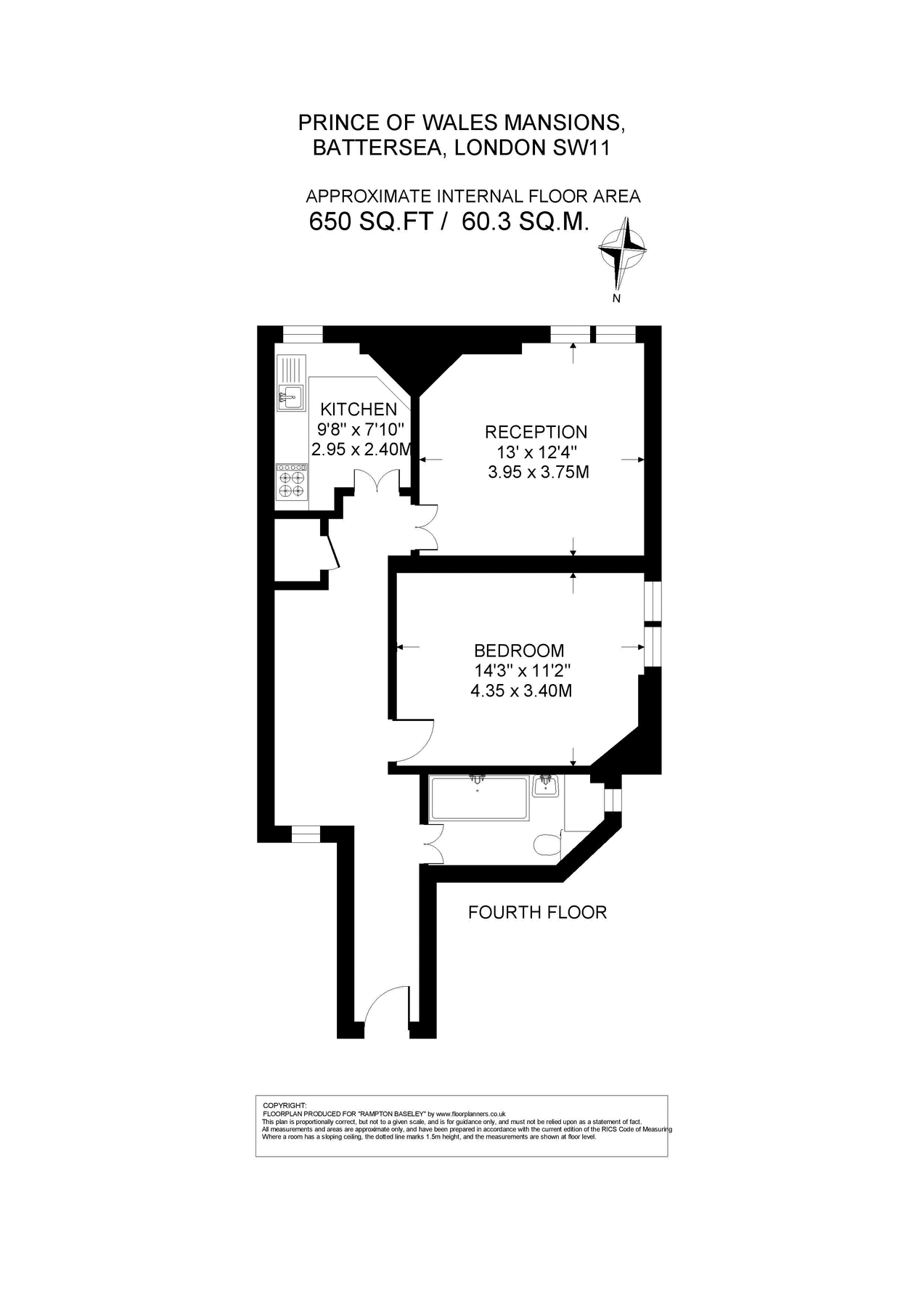 1 bed flat for sale in Prince Of Wales Mansions, Prince Of Wales Drive