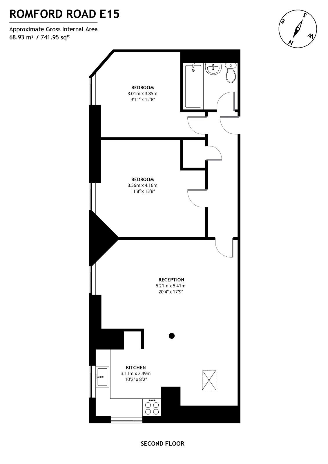 2 bed flat to rent in The Pigeons, 120 Romford Road, Stratford, London
