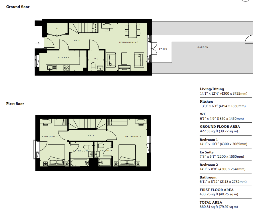 New home, 2 bed terraced house for sale in Glenburnie Road, Tooting