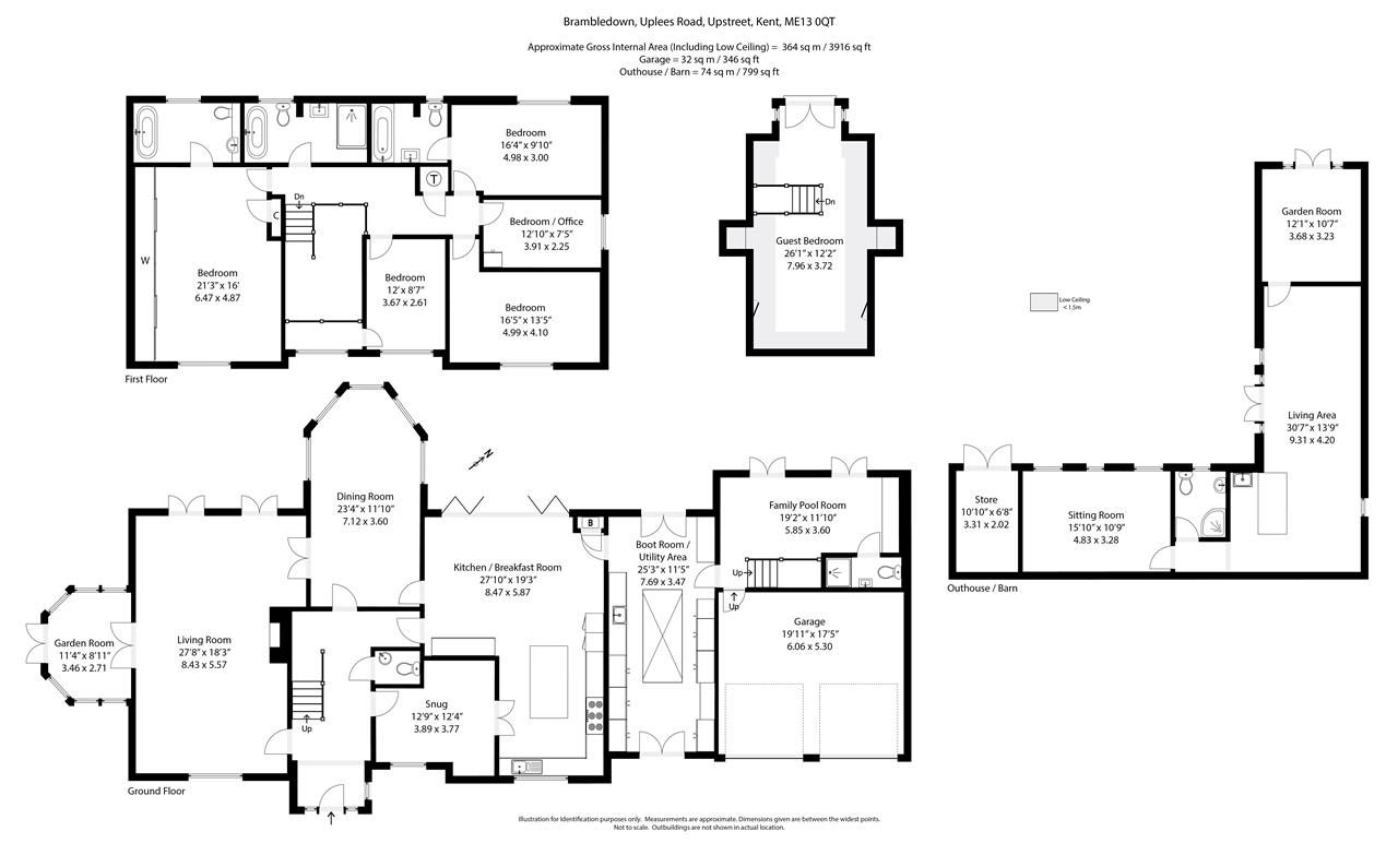 6 bed detached house for sale in Brambledown, Uplees Road, Oare ME13