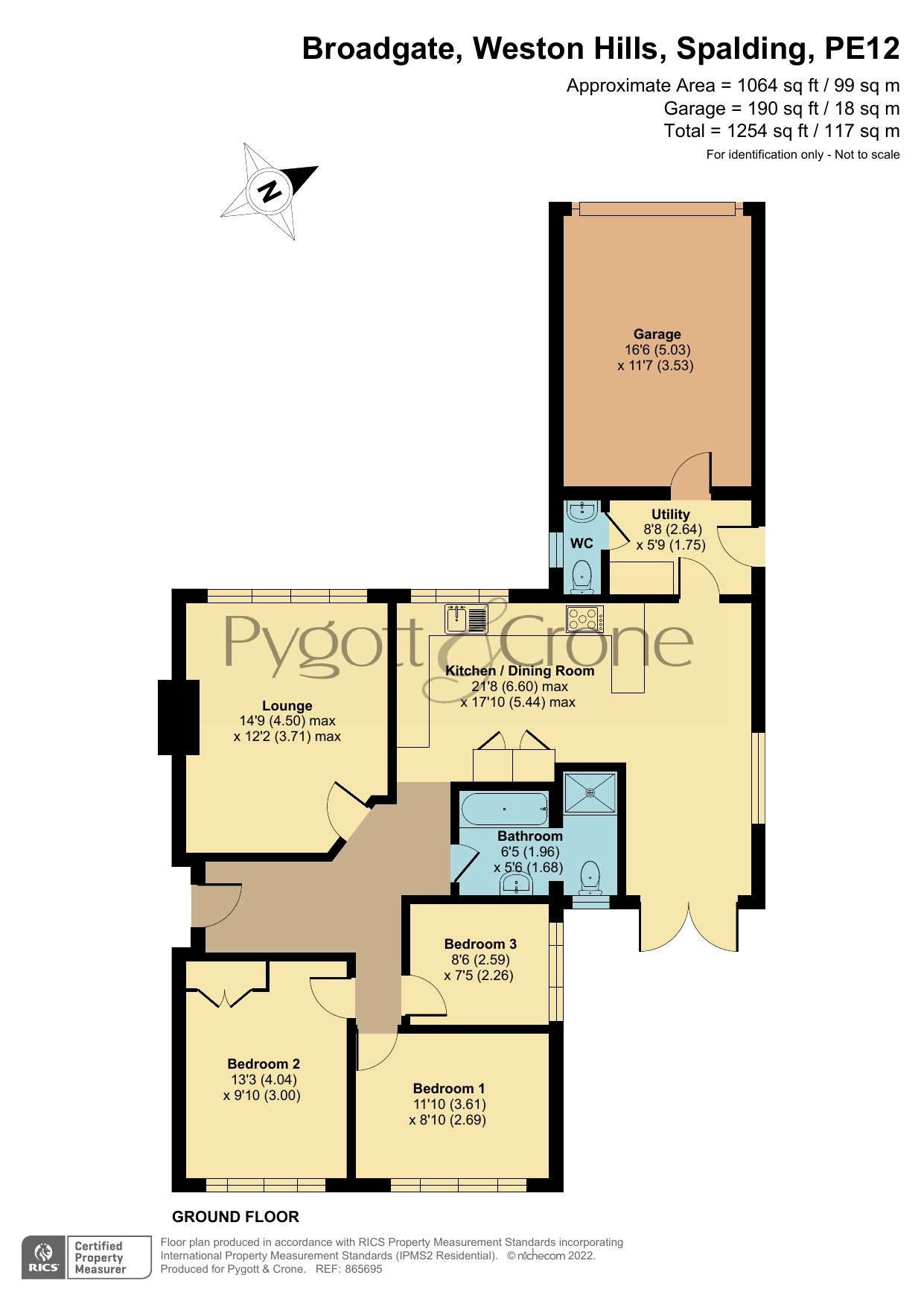 3 bed detached bungalow for sale in Broadgate, Weston Hills, Spalding