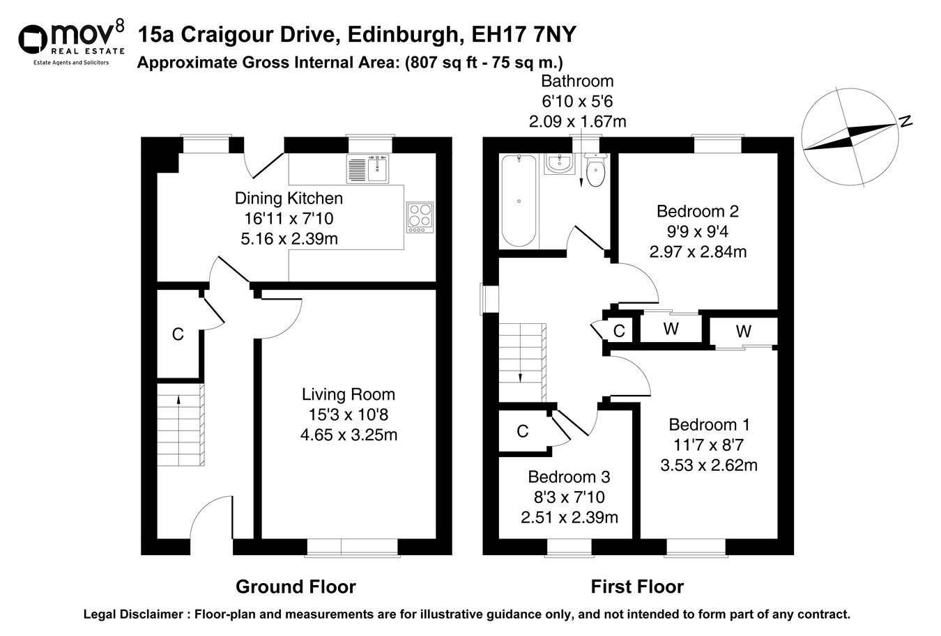 3 bed semidetached house for sale in Craigour Drive, Little France