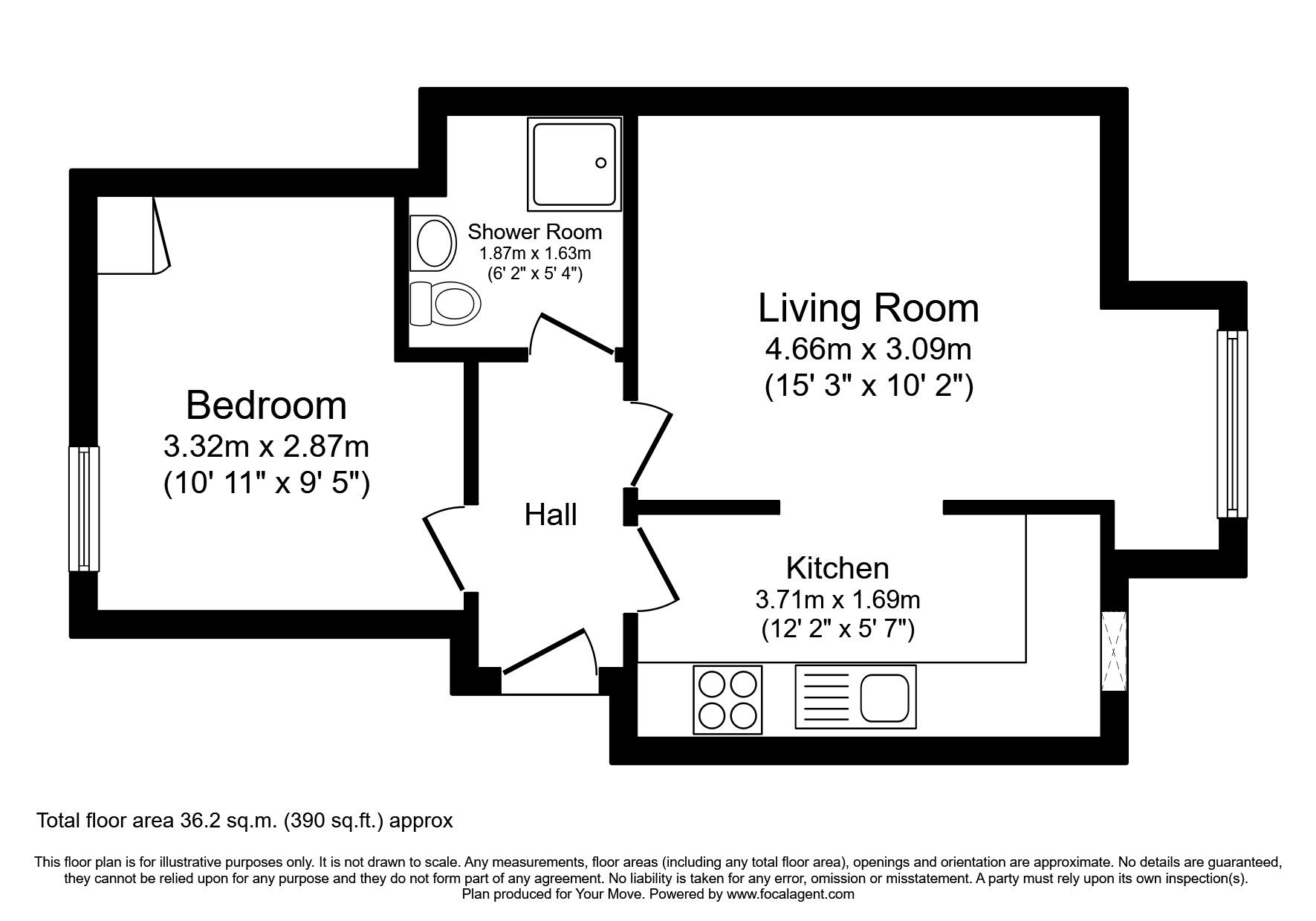 1 bed flat for sale in Primrose Street, Alloa, Clackmannanshire FK10