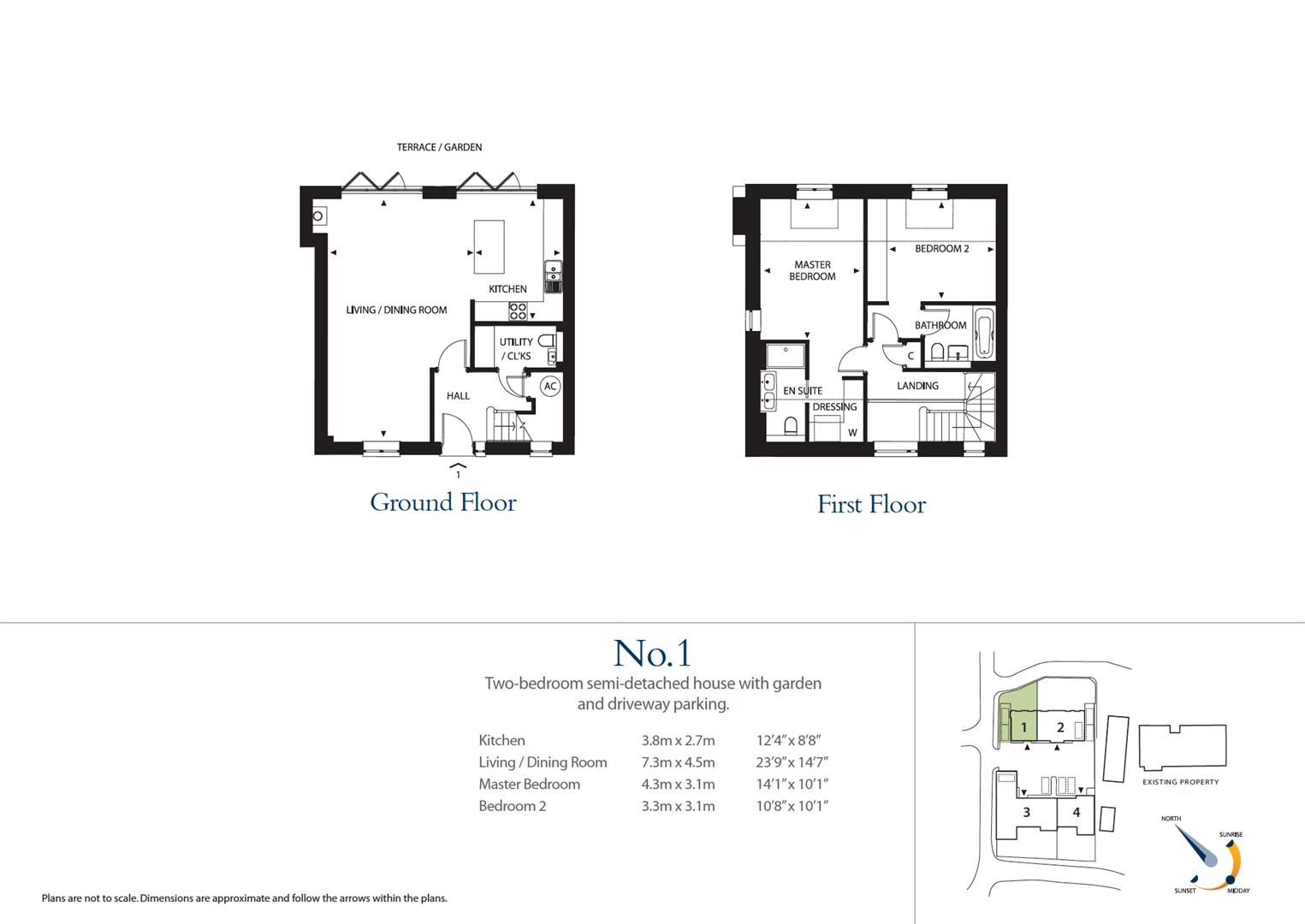 2 bed semidetached house for sale in Ockham Road North, West Horsley